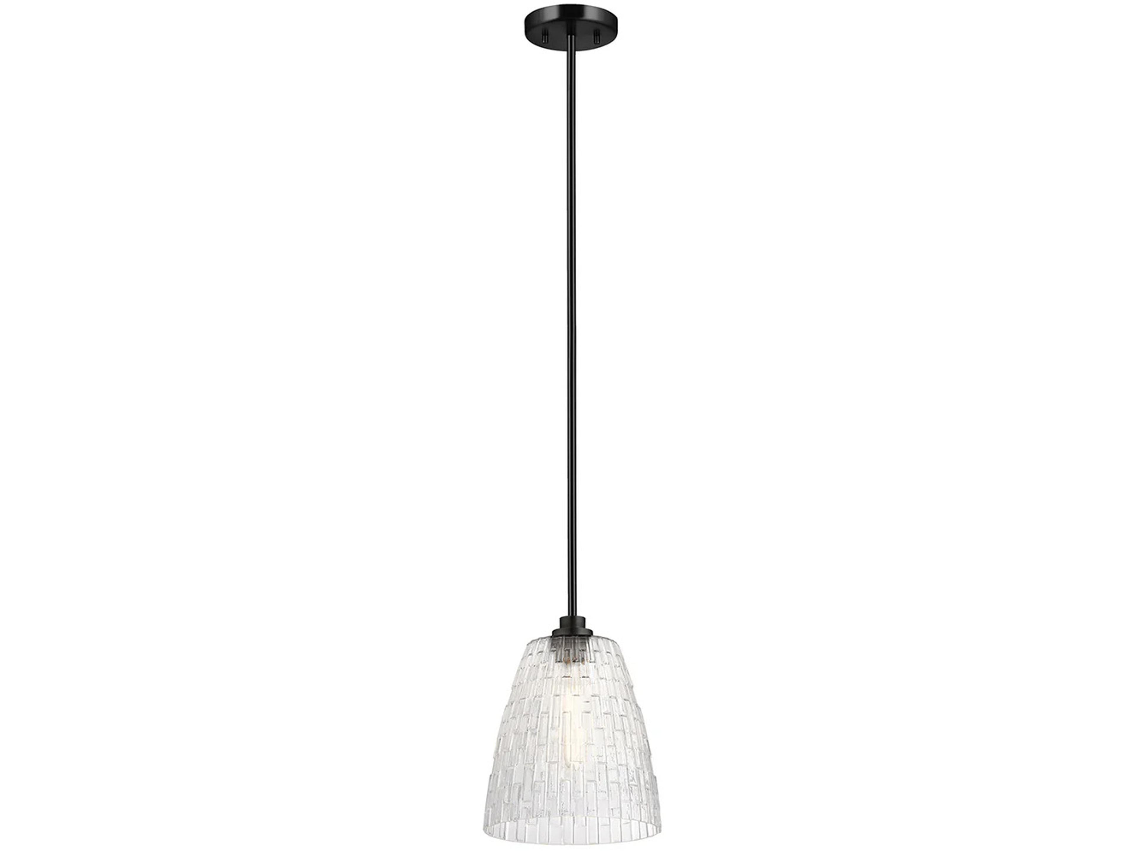 Windsor 1-Light Black Geometric Mini Pendant