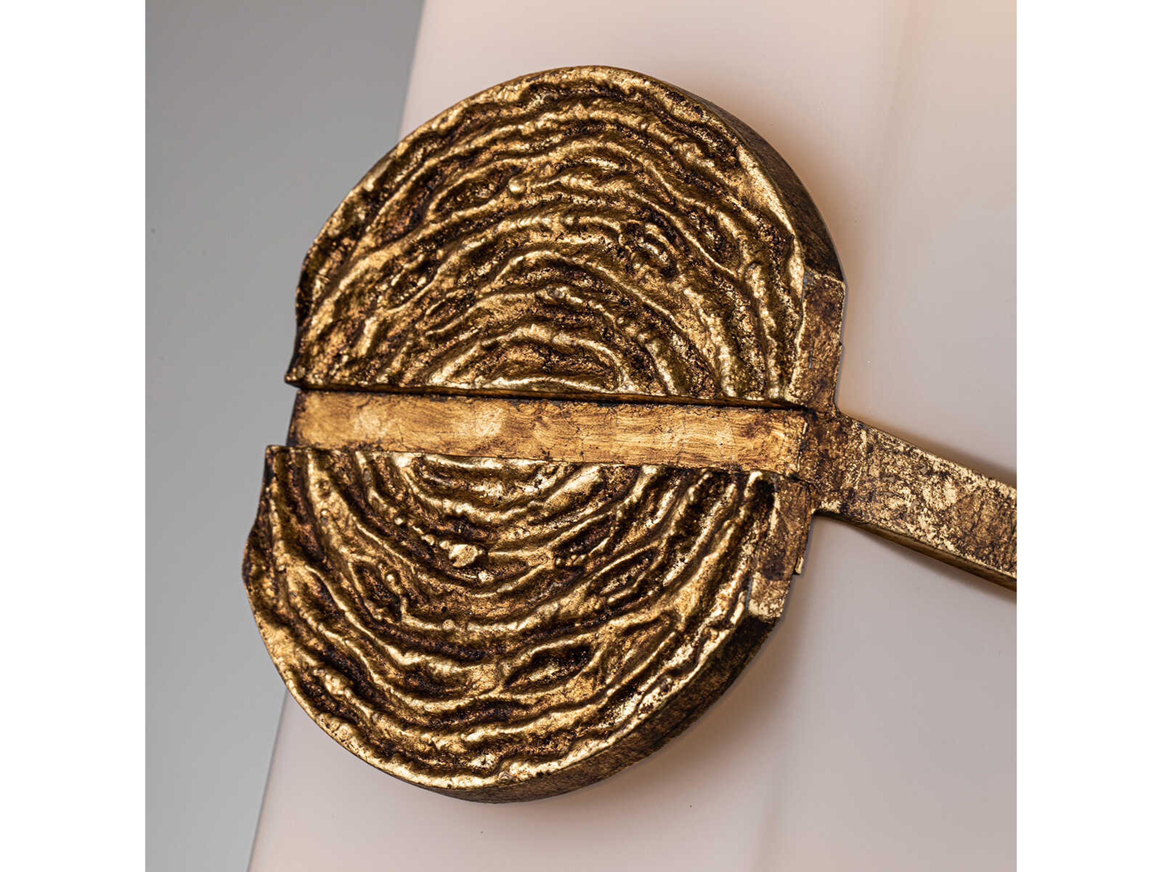 Lucas McKearn Elan 2-Light Gold Leaf Glass Wall Sconce