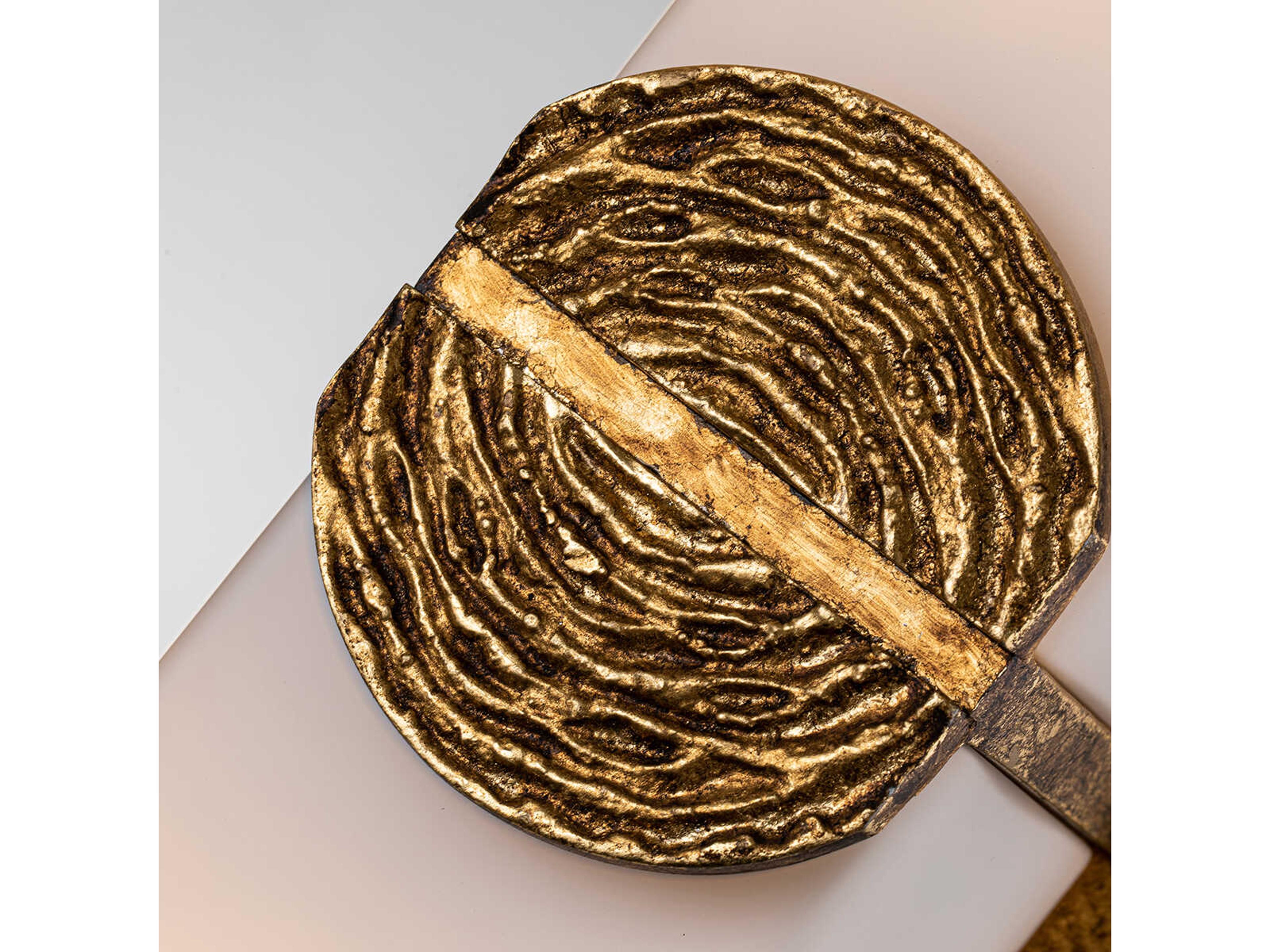 Lucas McKearn Elan 2-Light Gold Leaf Glass Wall Sconce