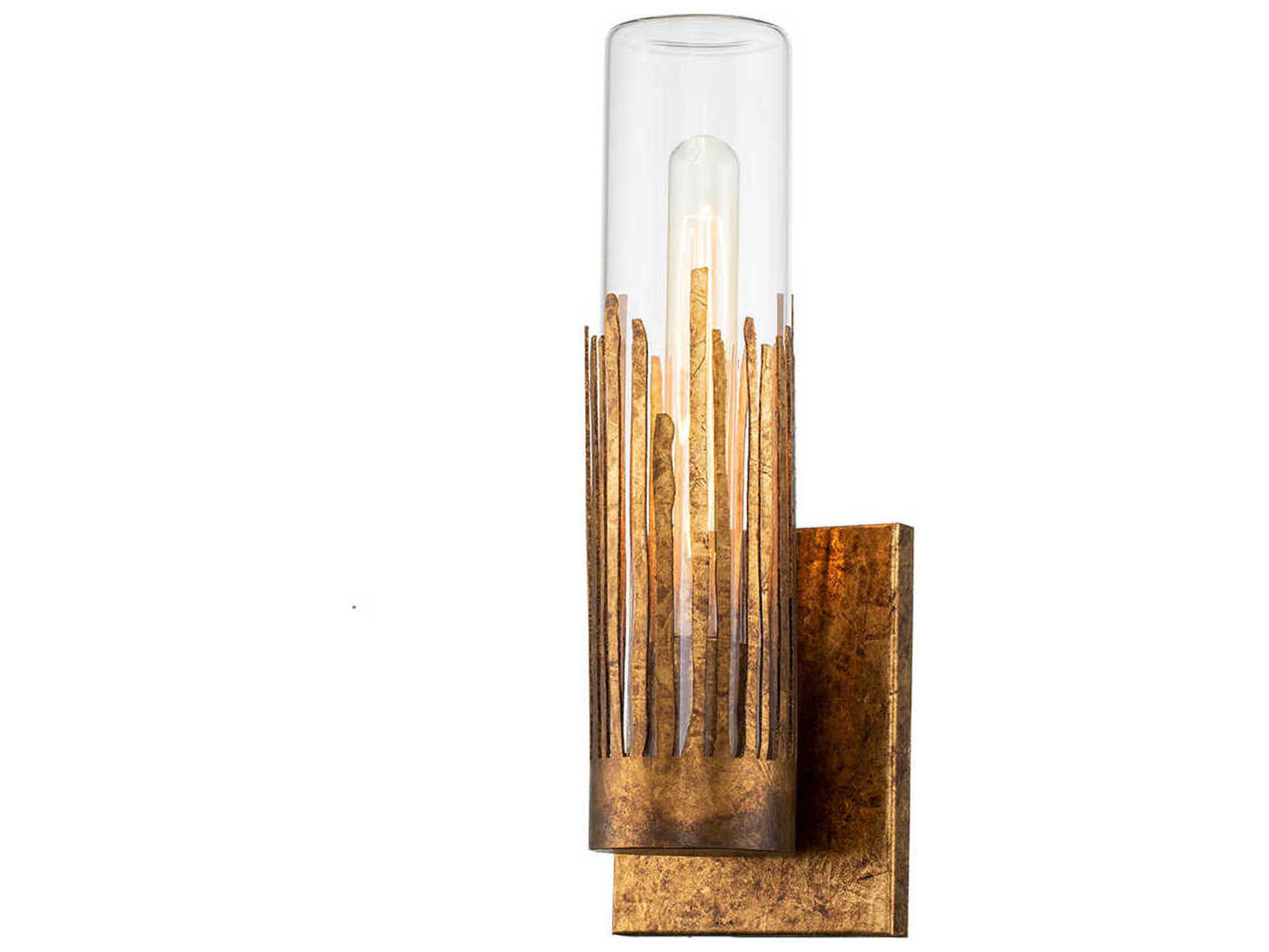 Julia 1-Light Gold Glass Wall Sconce