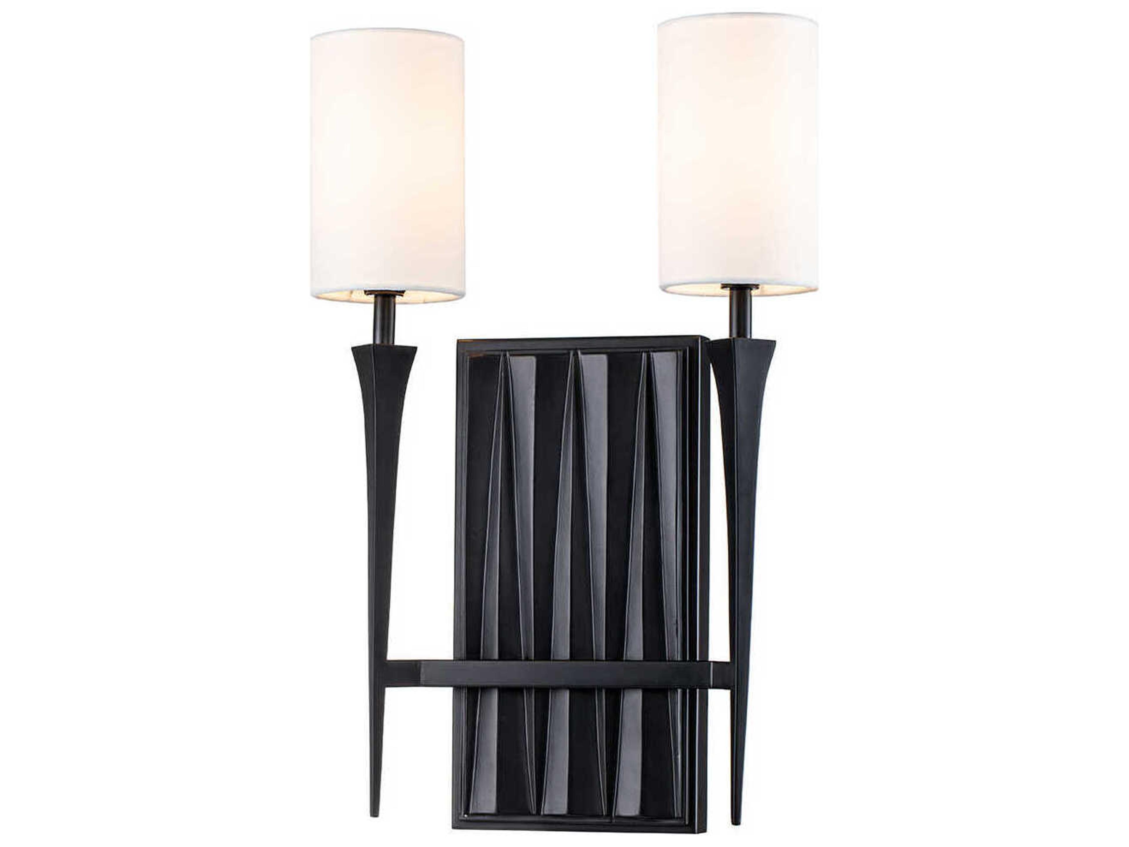 Crest 2-Light Matte Black Wall Sconce
