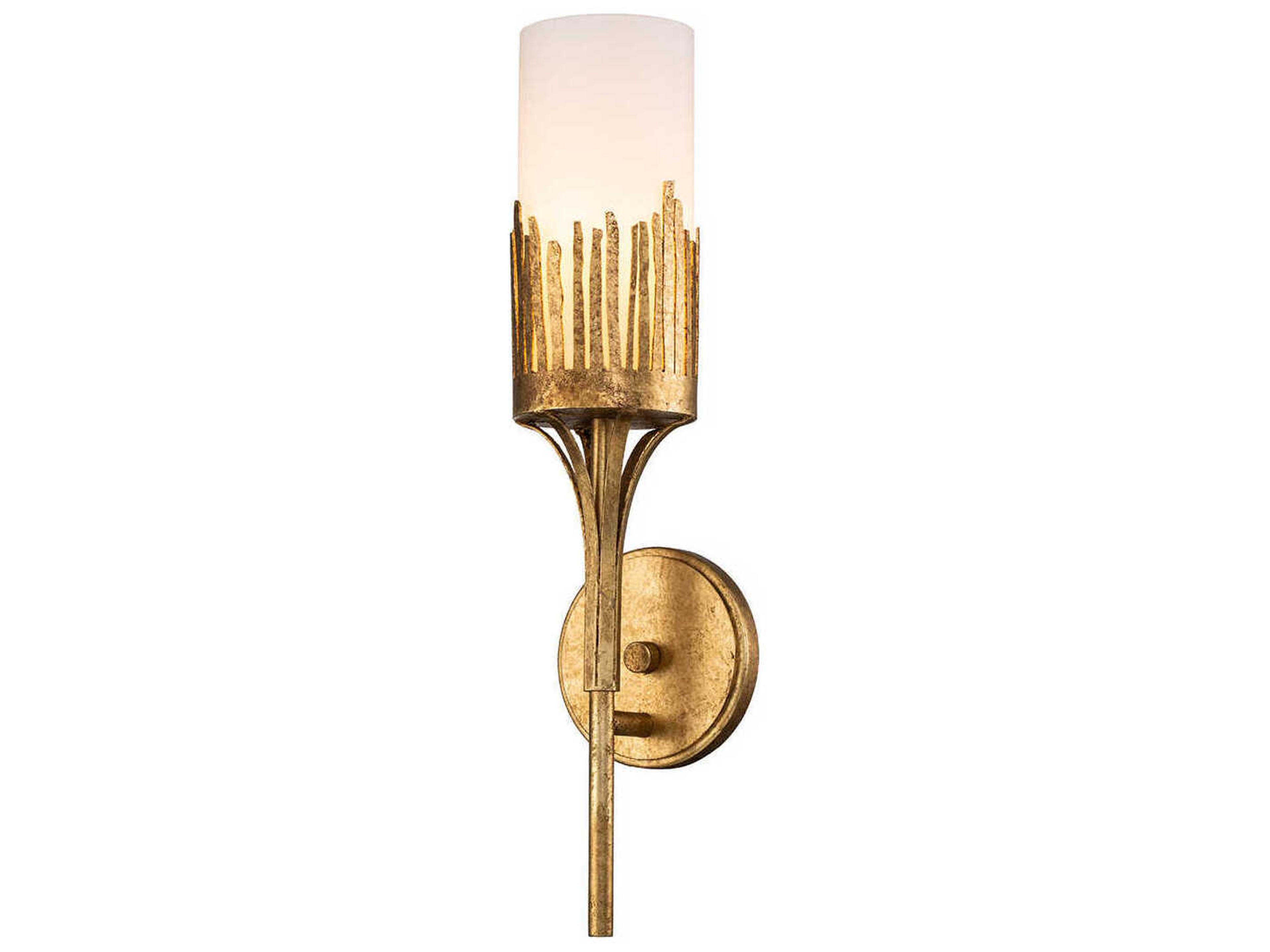 Manor 1-Light Gold Glass Wall Sconce