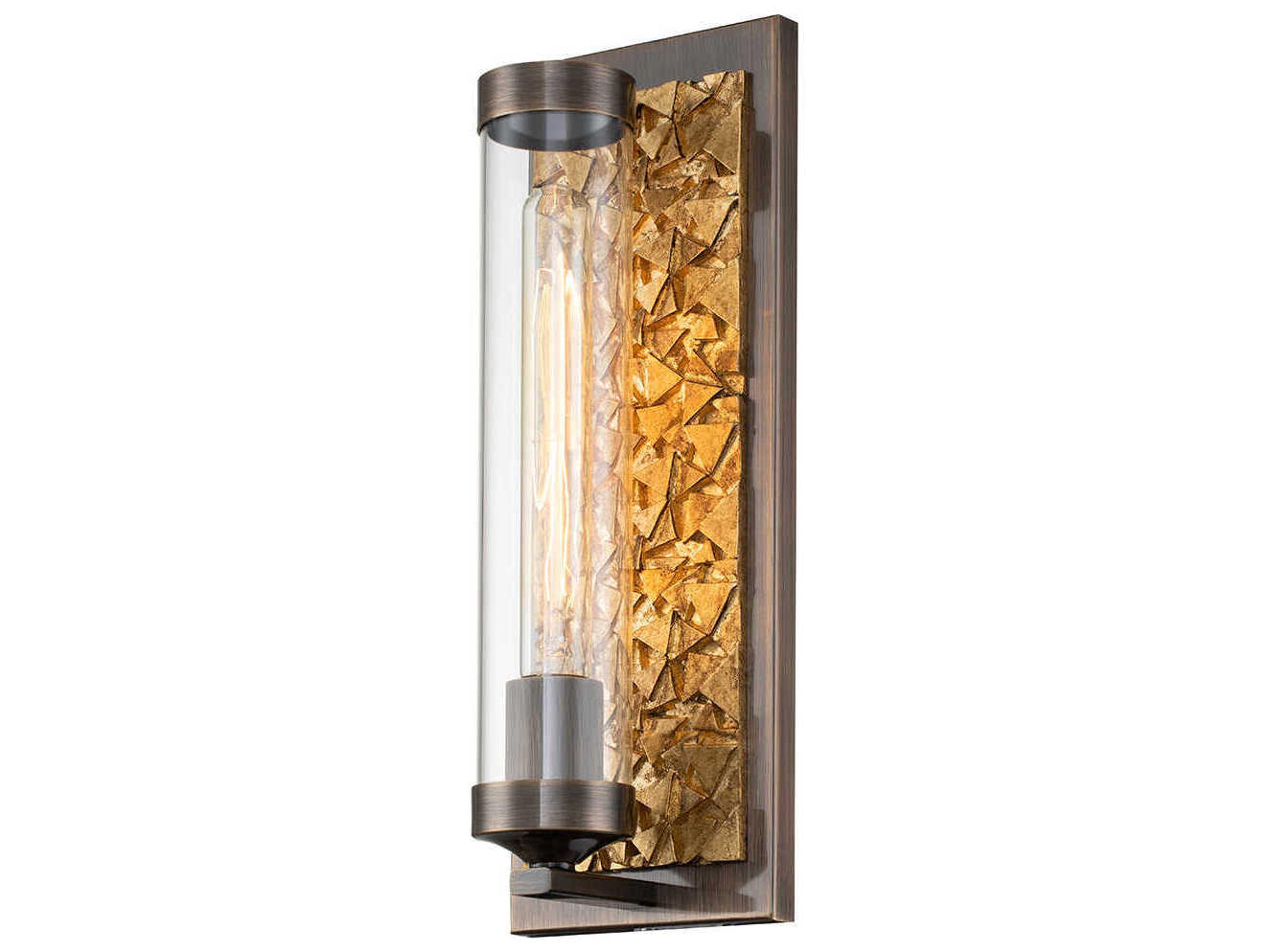 Elysian 1-Light Dark Bronze Glass Wall Sconce