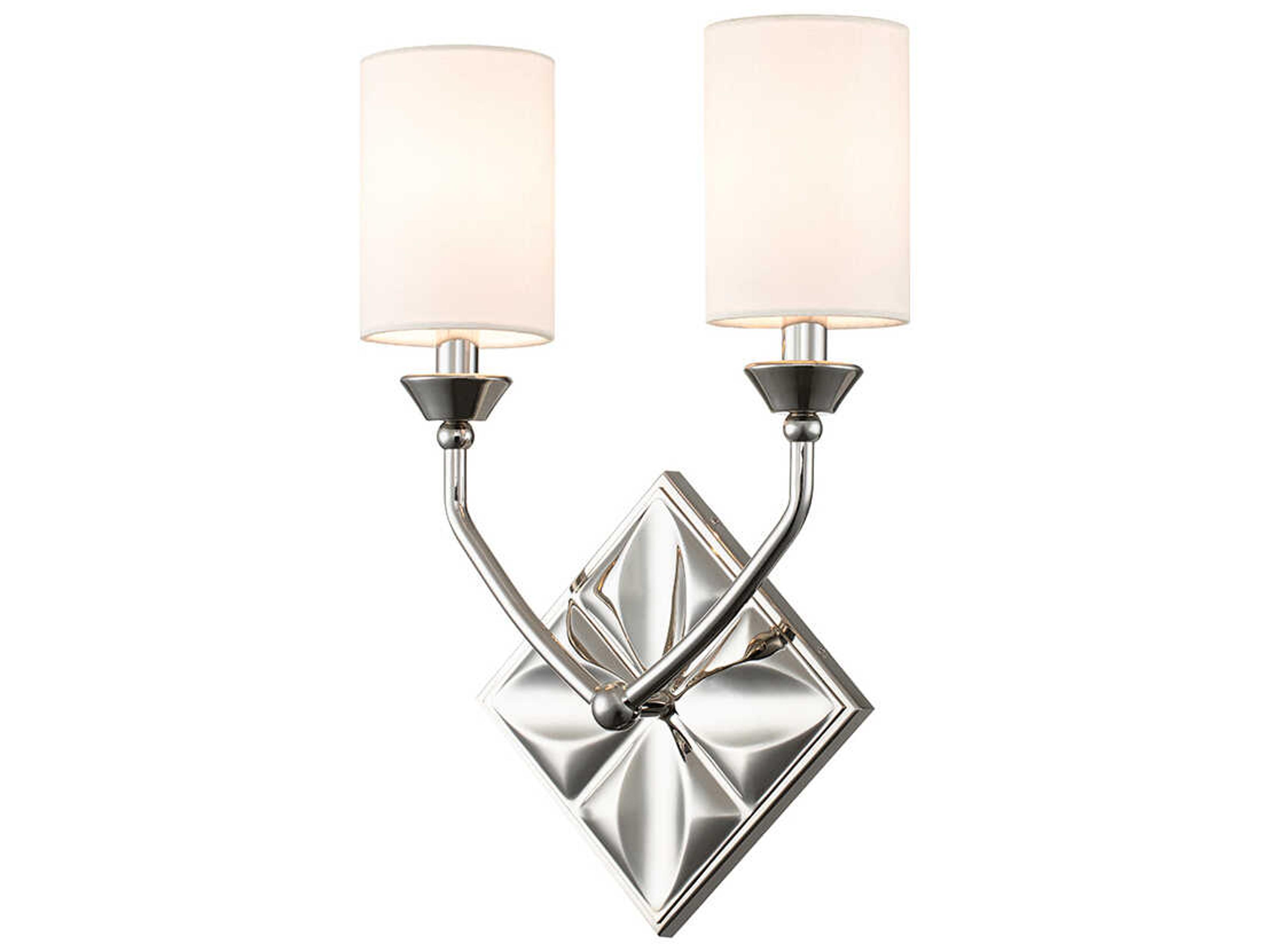 Epsilon 2-Light Polished Chrome Wall Sconce
