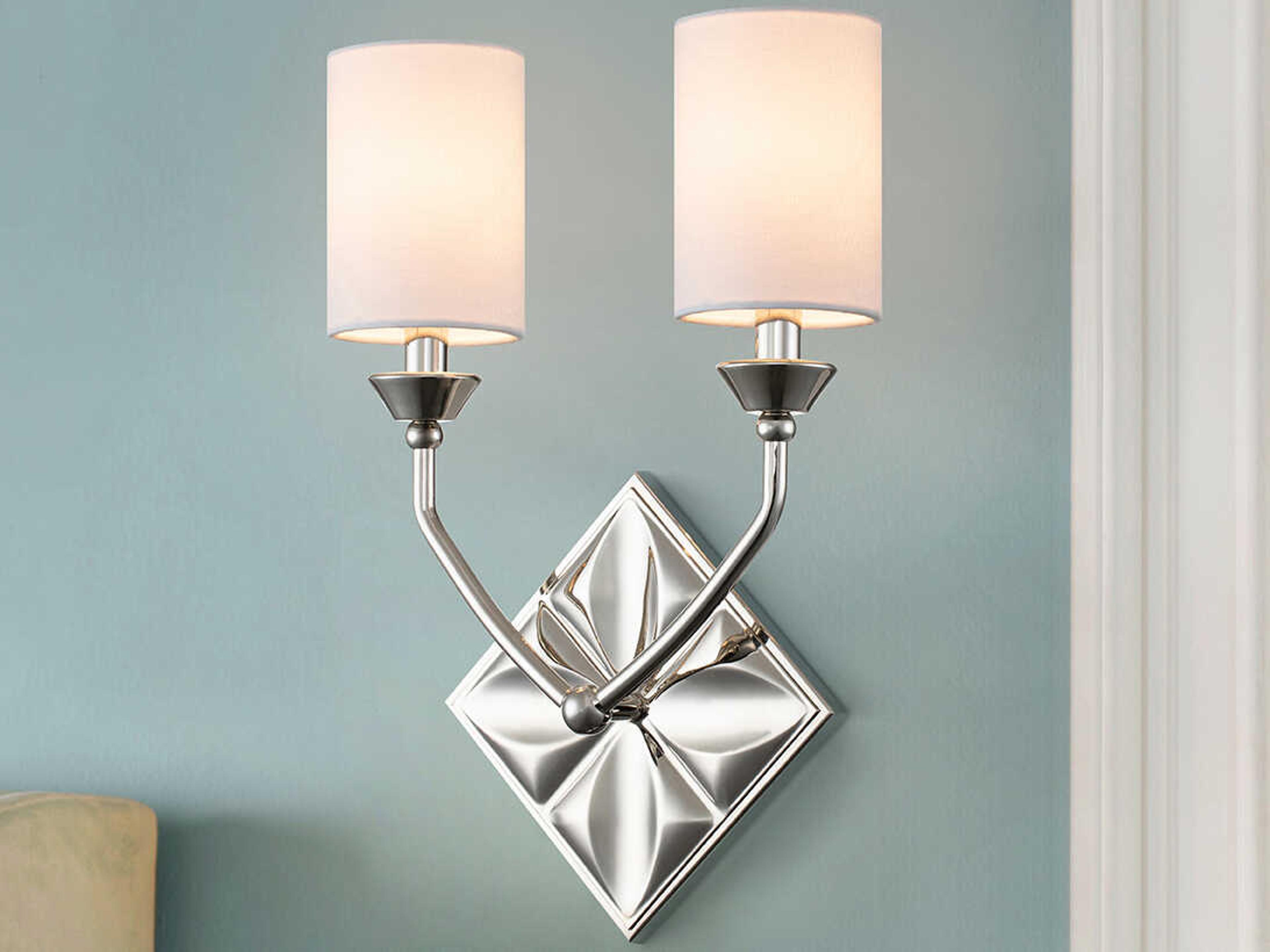 Lucas McKearn Epsilon 2-Light Polished Chrome Wall Sconce