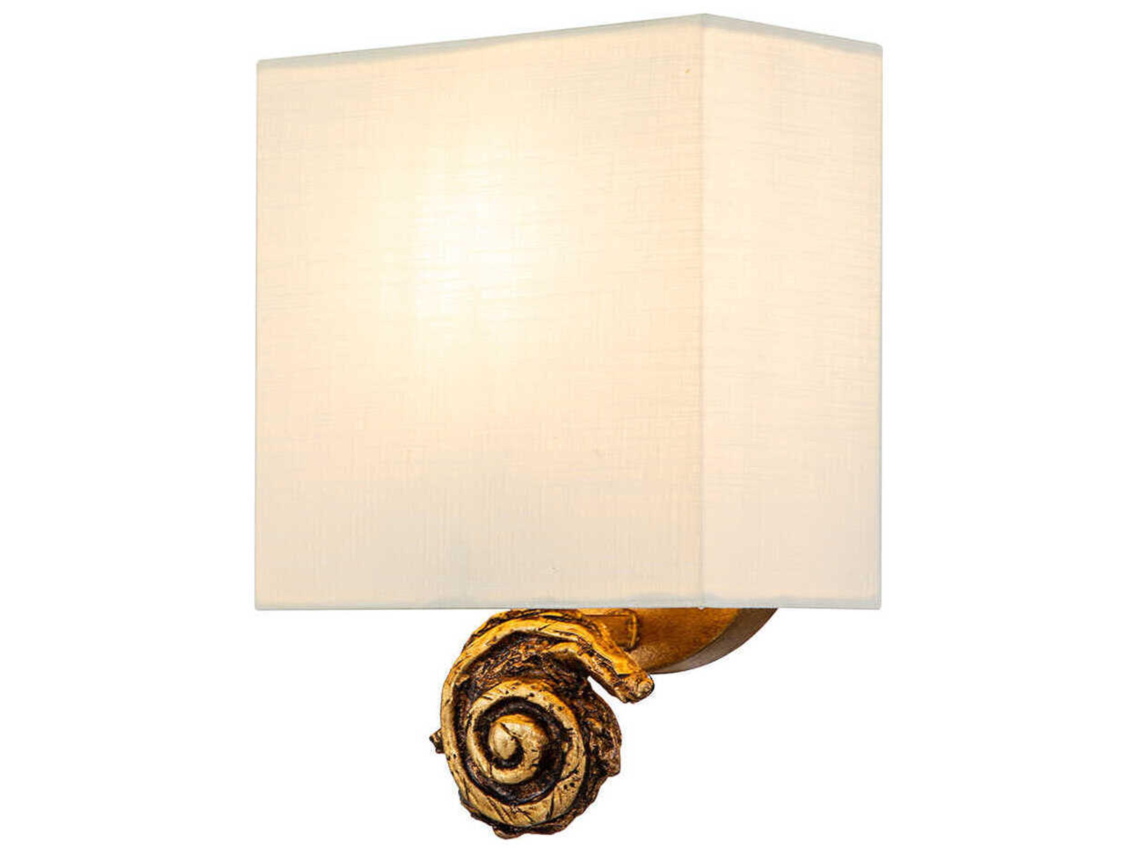 Swirl 1-Light Gold Leaf Wall Sconce