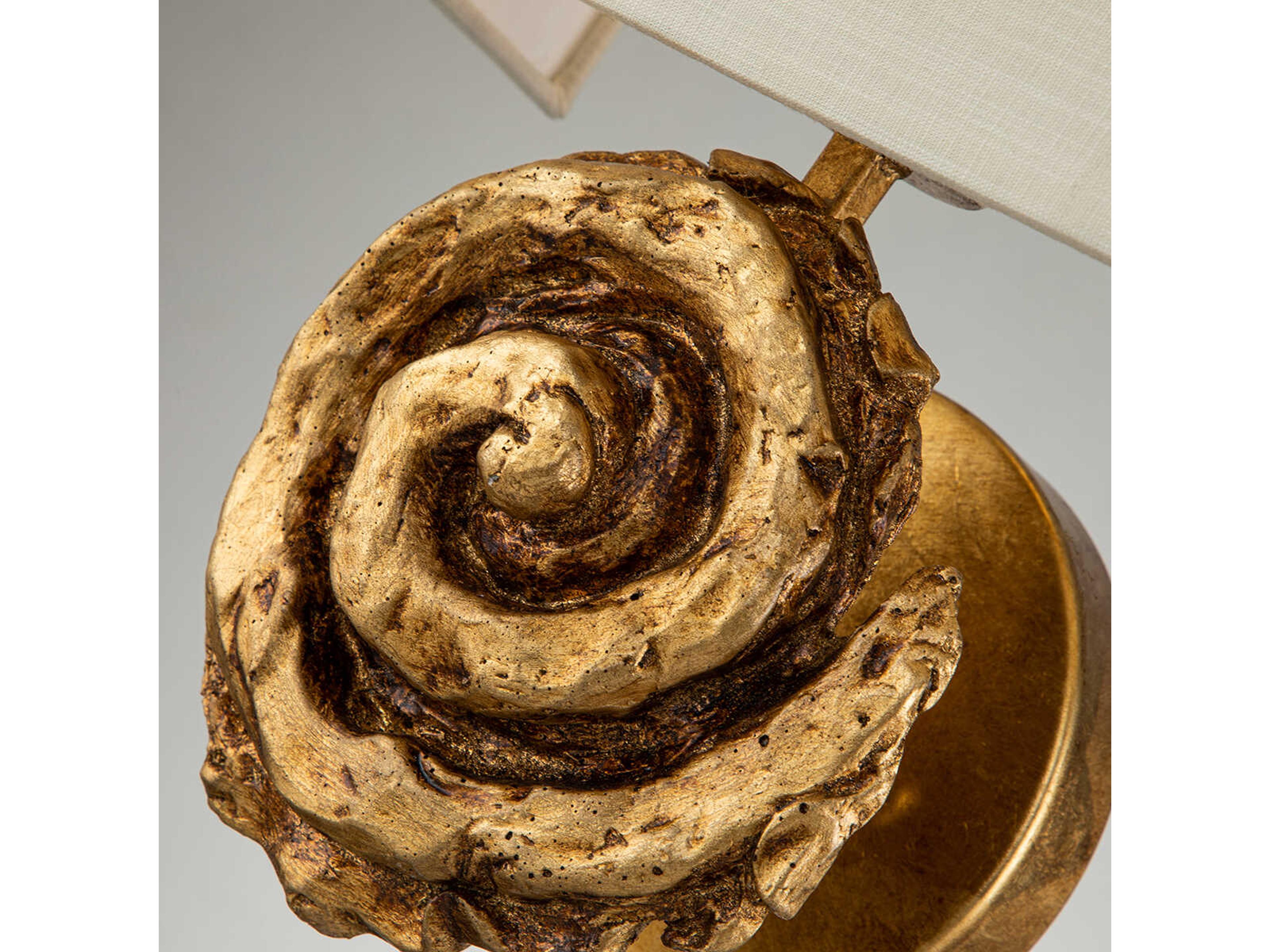 Lucas McKearn Swirl 1-Light Gold Leaf Wall Sconce