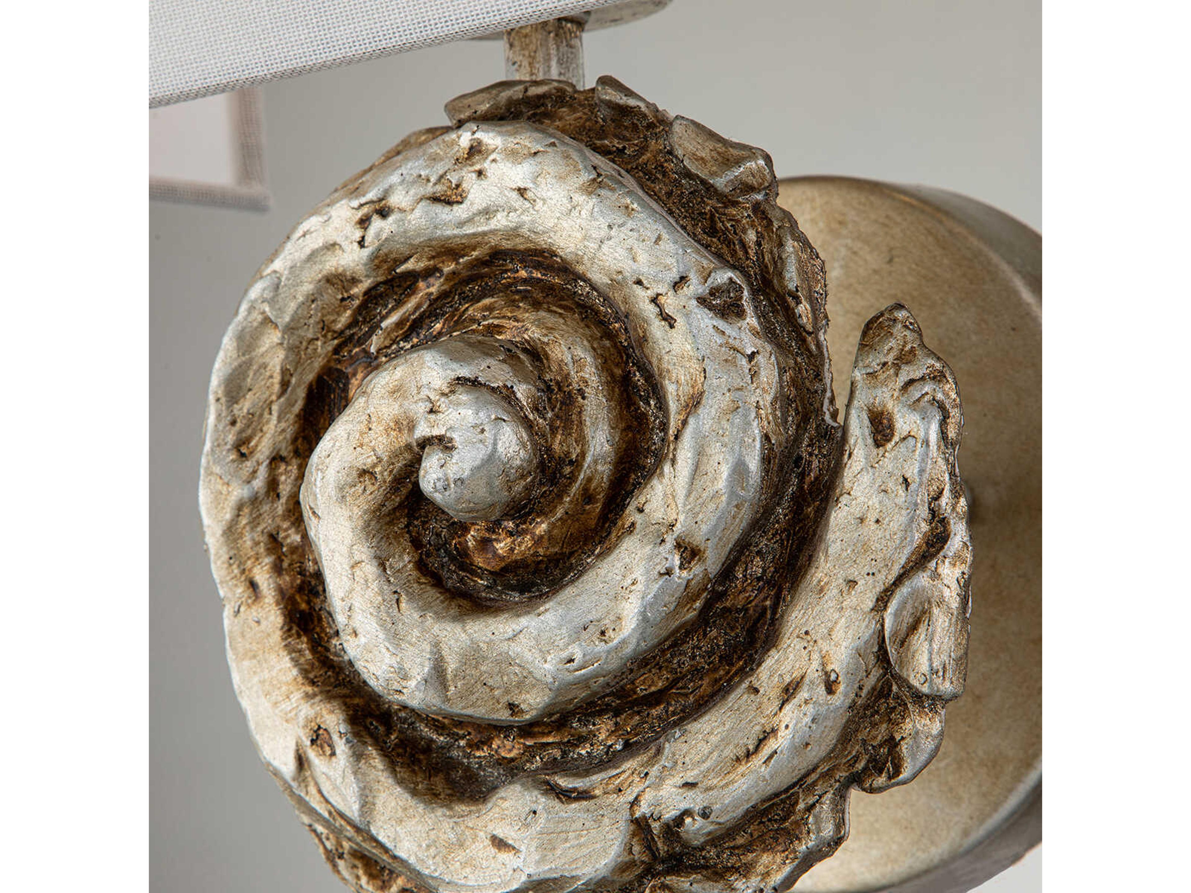 Lucas McKearn Swirl 1-Light Silver Leaf Wall Sconce