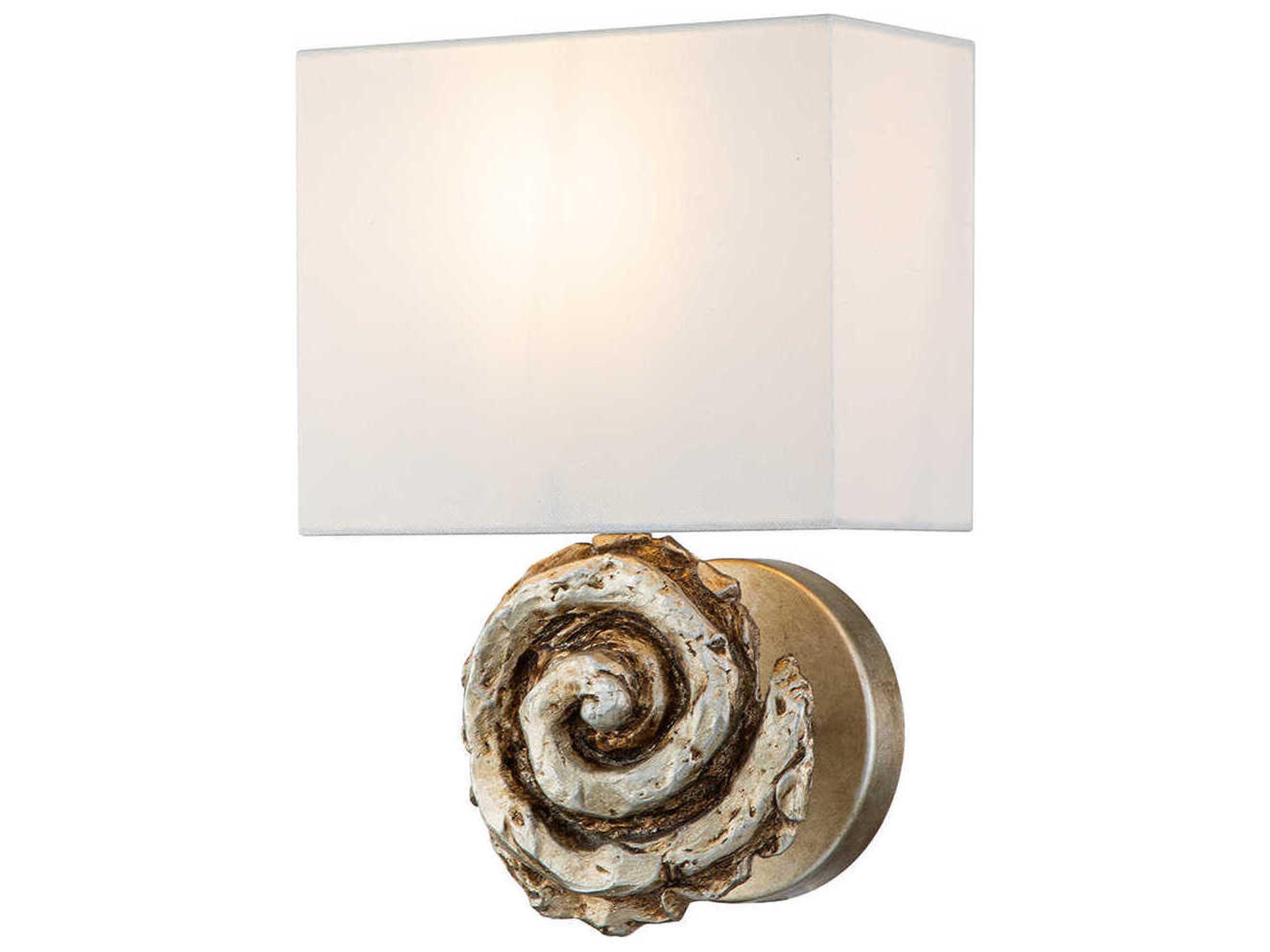 Swirl 1-Light Silver Leaf Wall Sconce