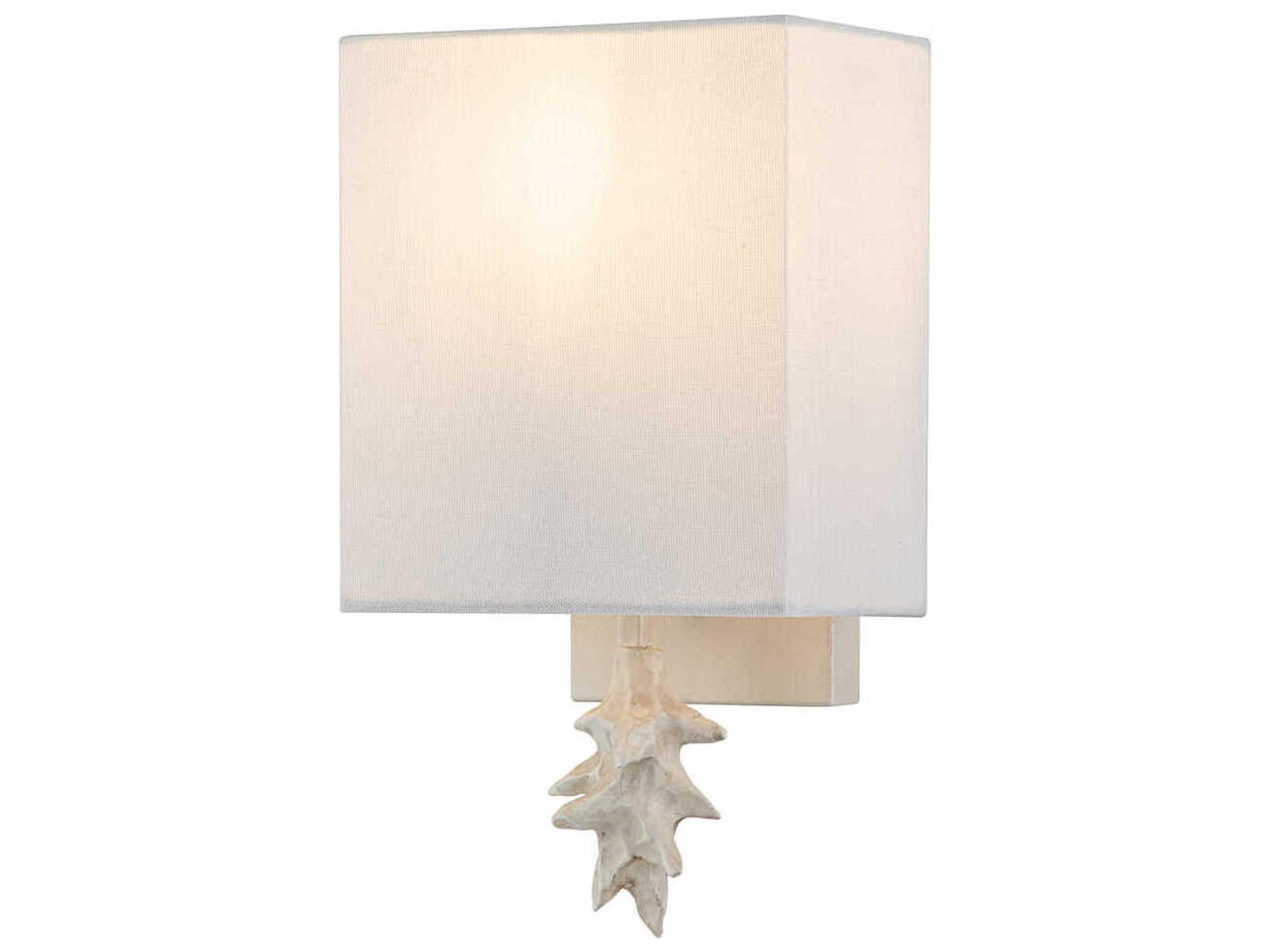 1-Light Bone White Wall Sconce