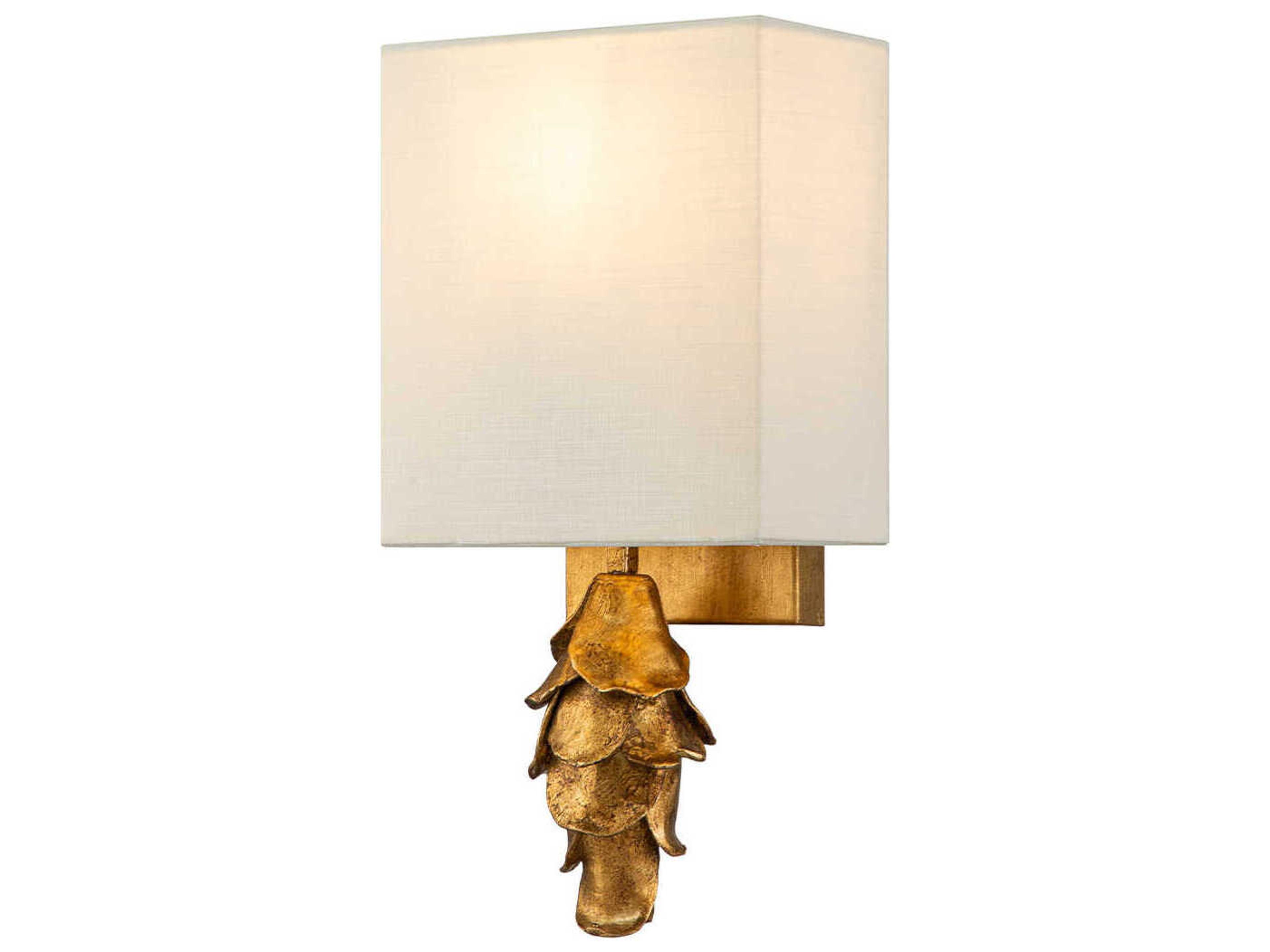 1-Light Gold Leaf Wall Sconce