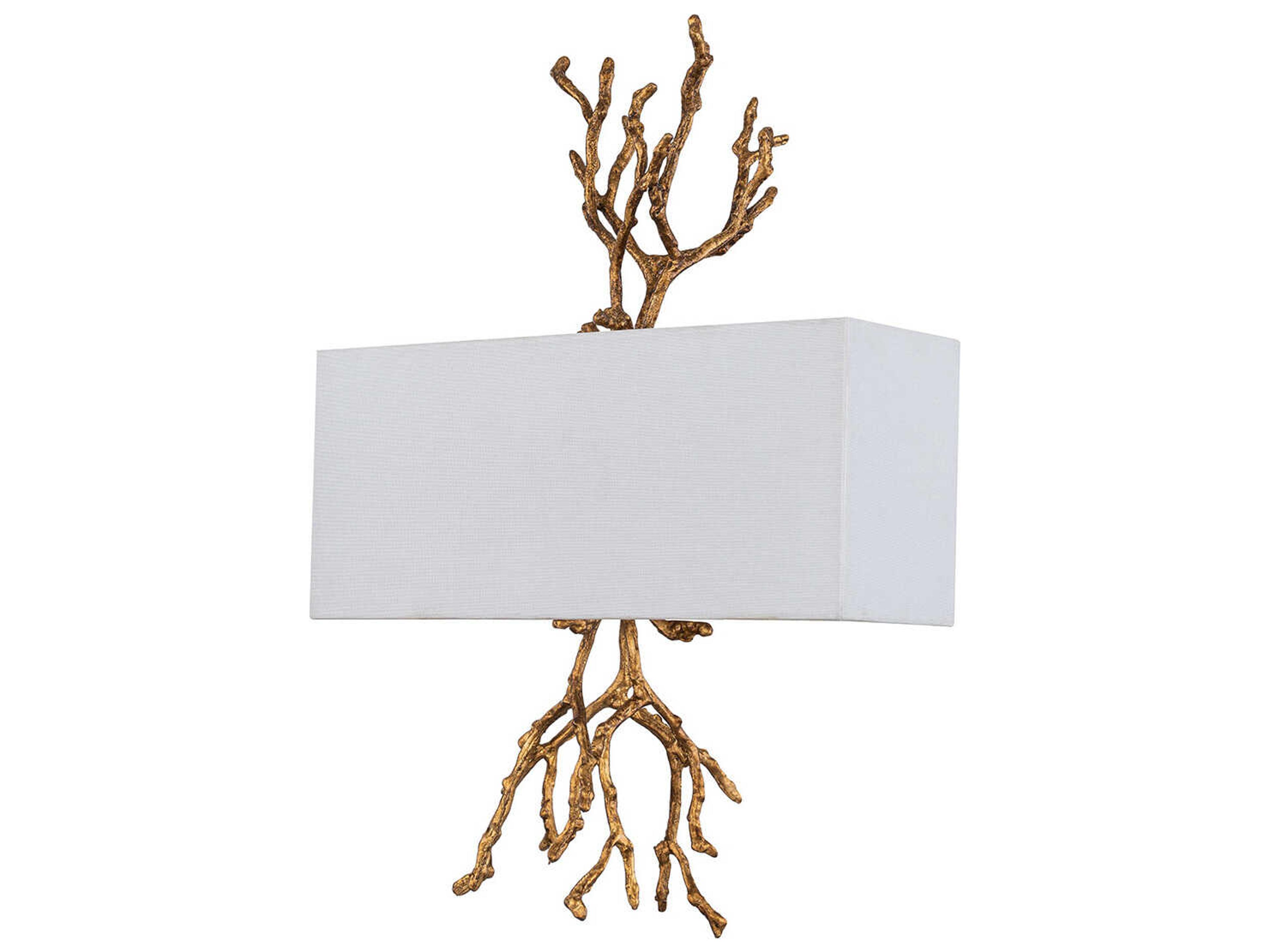 Lucas McKearn Coral 2-Light Gold Wall Sconce