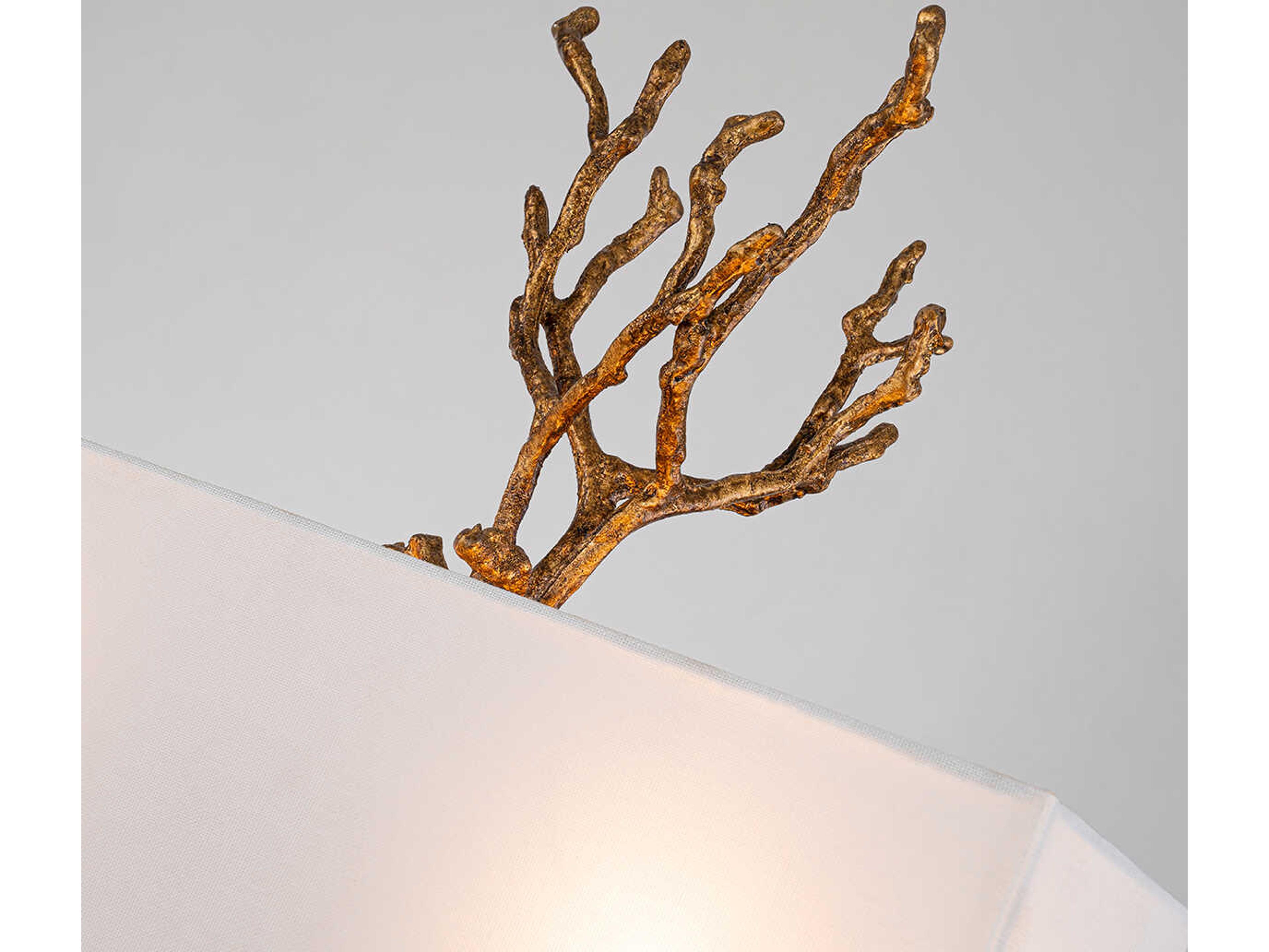 Lucas McKearn Coral 2-Light Gold Wall Sconce