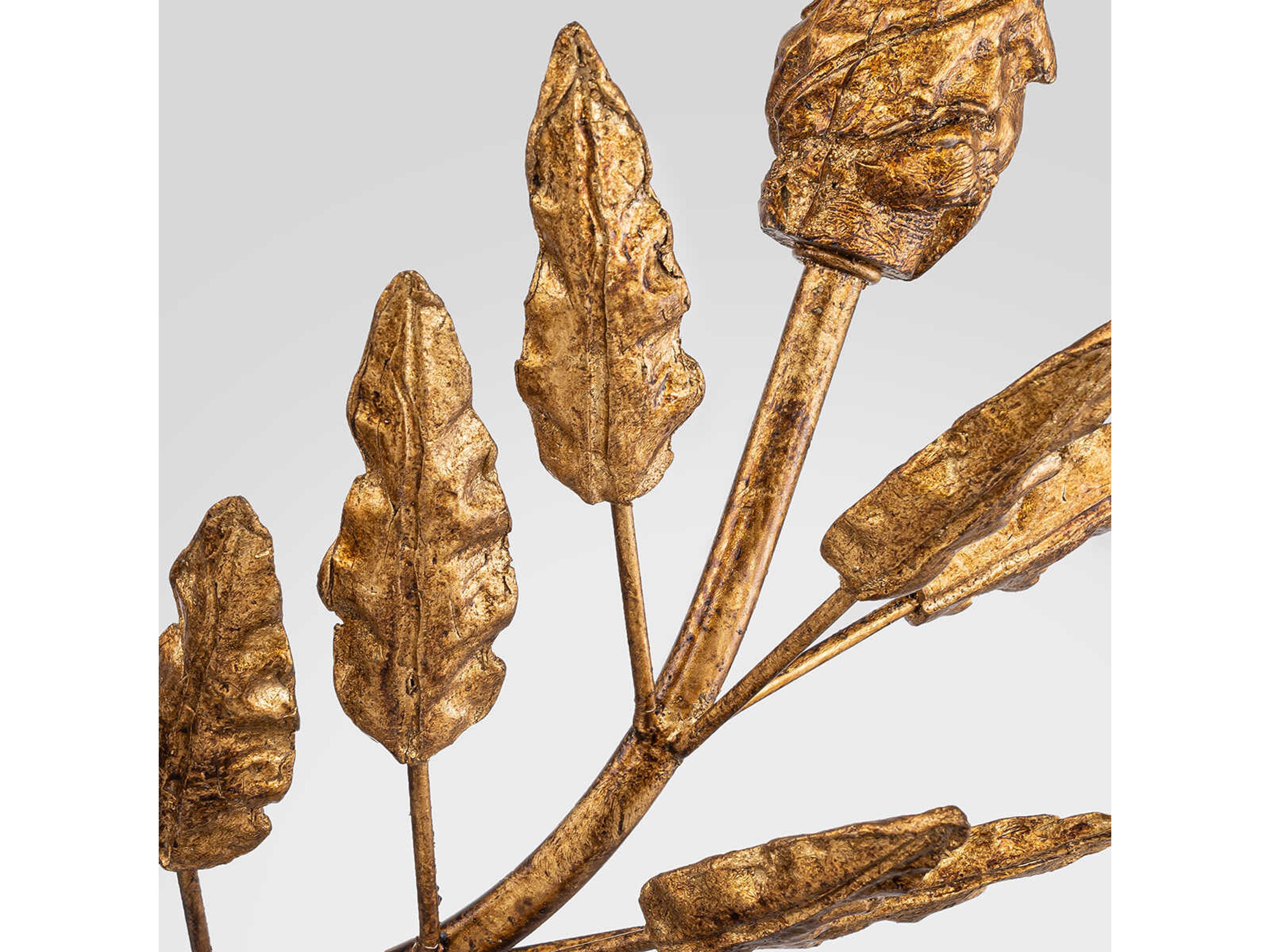 Lucas McKearn Palm Dor 2-Light Gold Wall Sconce