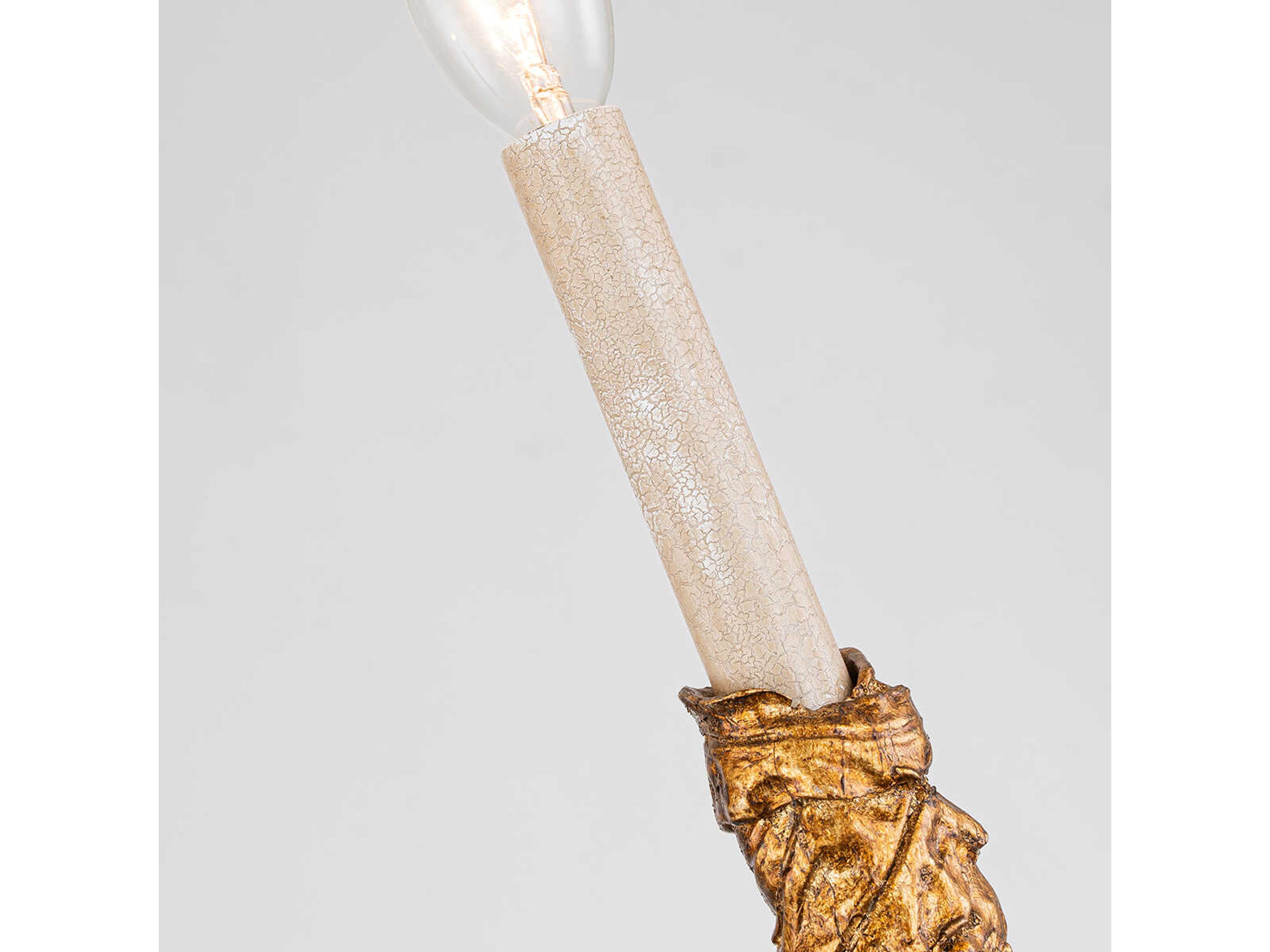 Lucas McKearn Palm Dor 2-Light Gold Wall Sconce