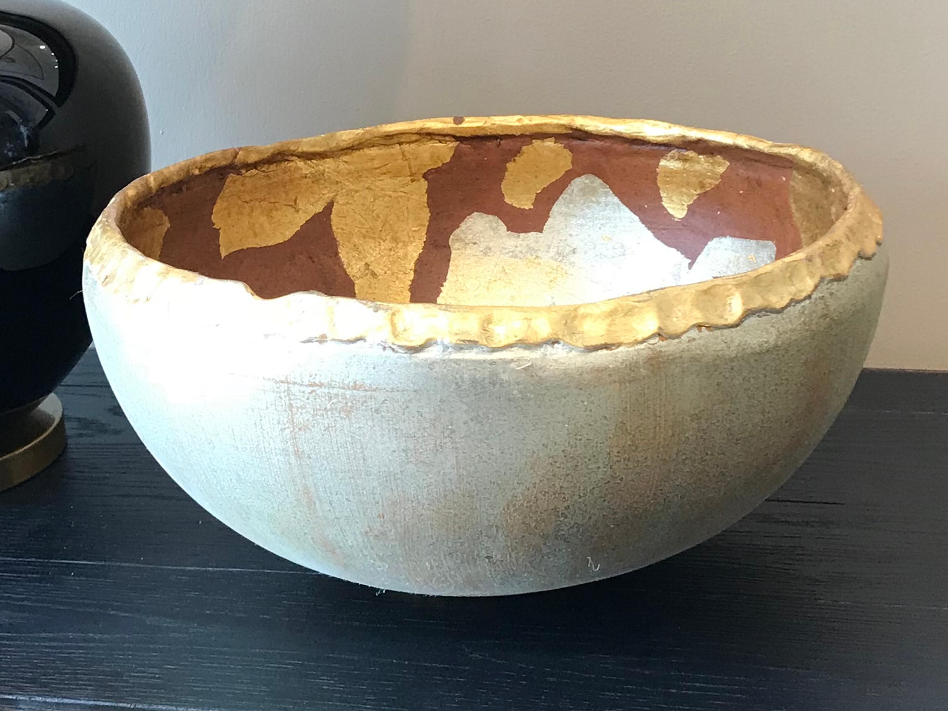 Lucas McKearn Tricou Gold / Silver Leaf Decorative Bowl