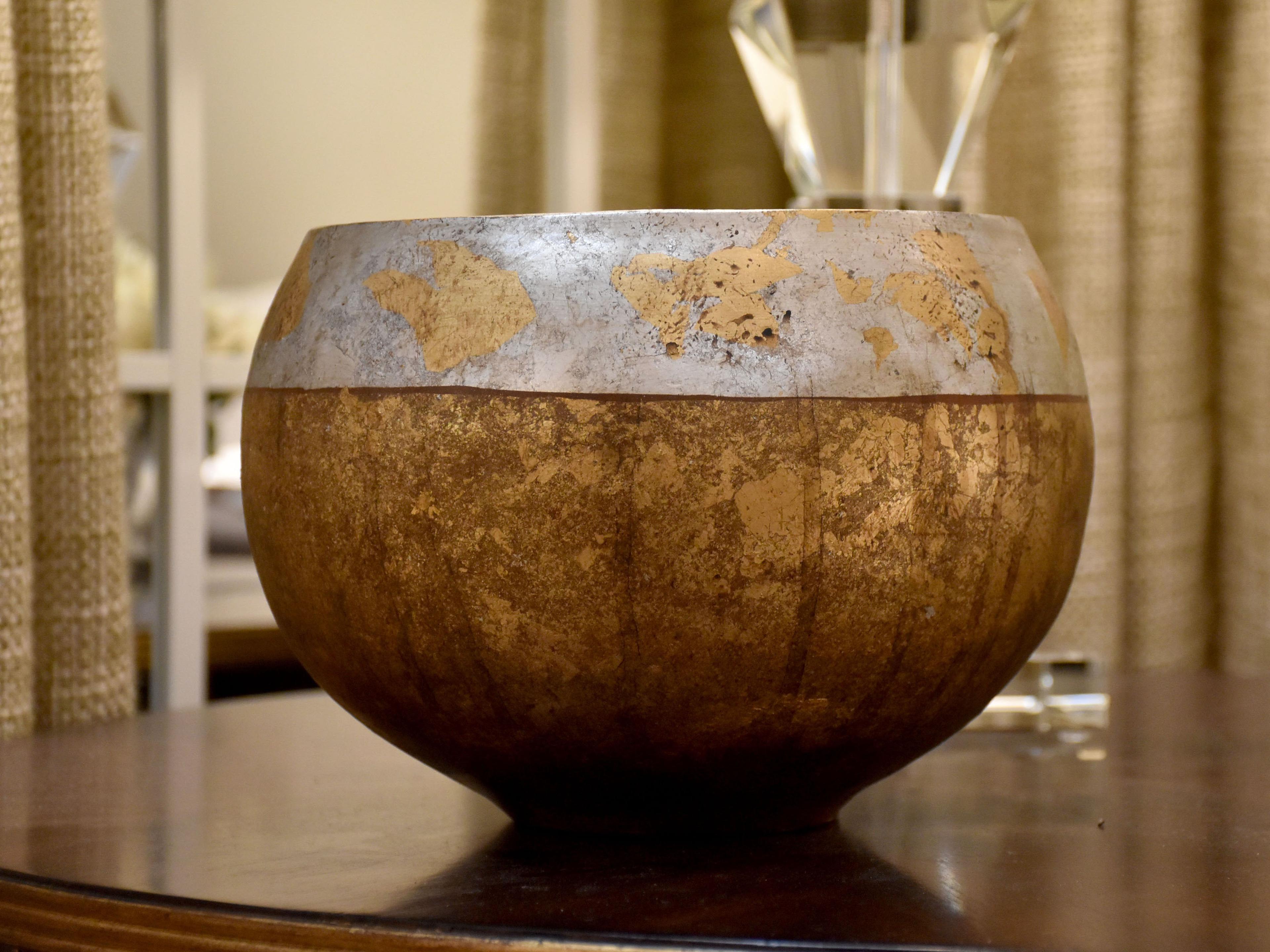Lucas McKearn Addie Gold / Silver Leaf Decorative Bowl