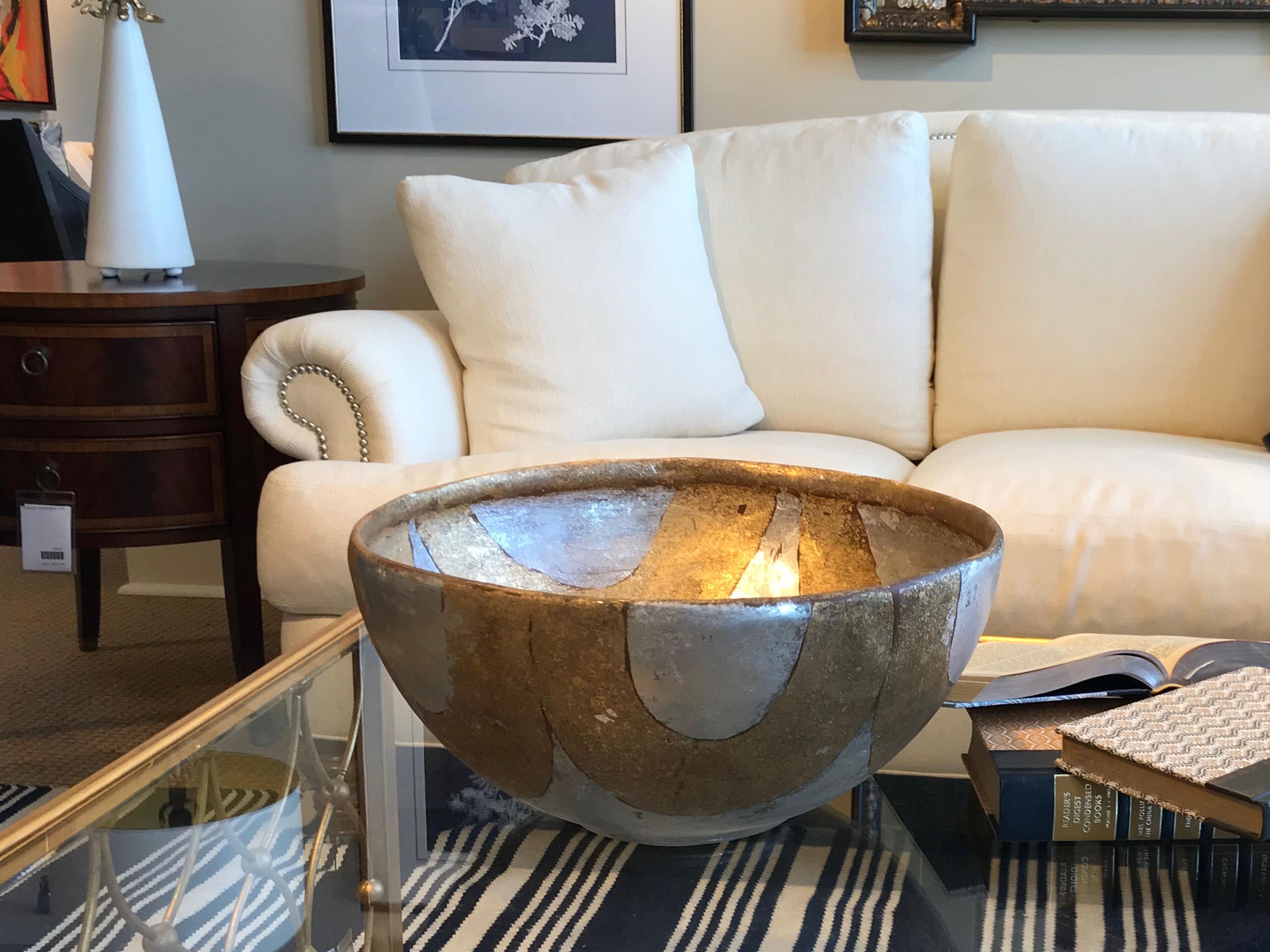 Lucas McKearn Belle Chase Gold / Silver Leaf Decorative Bowl