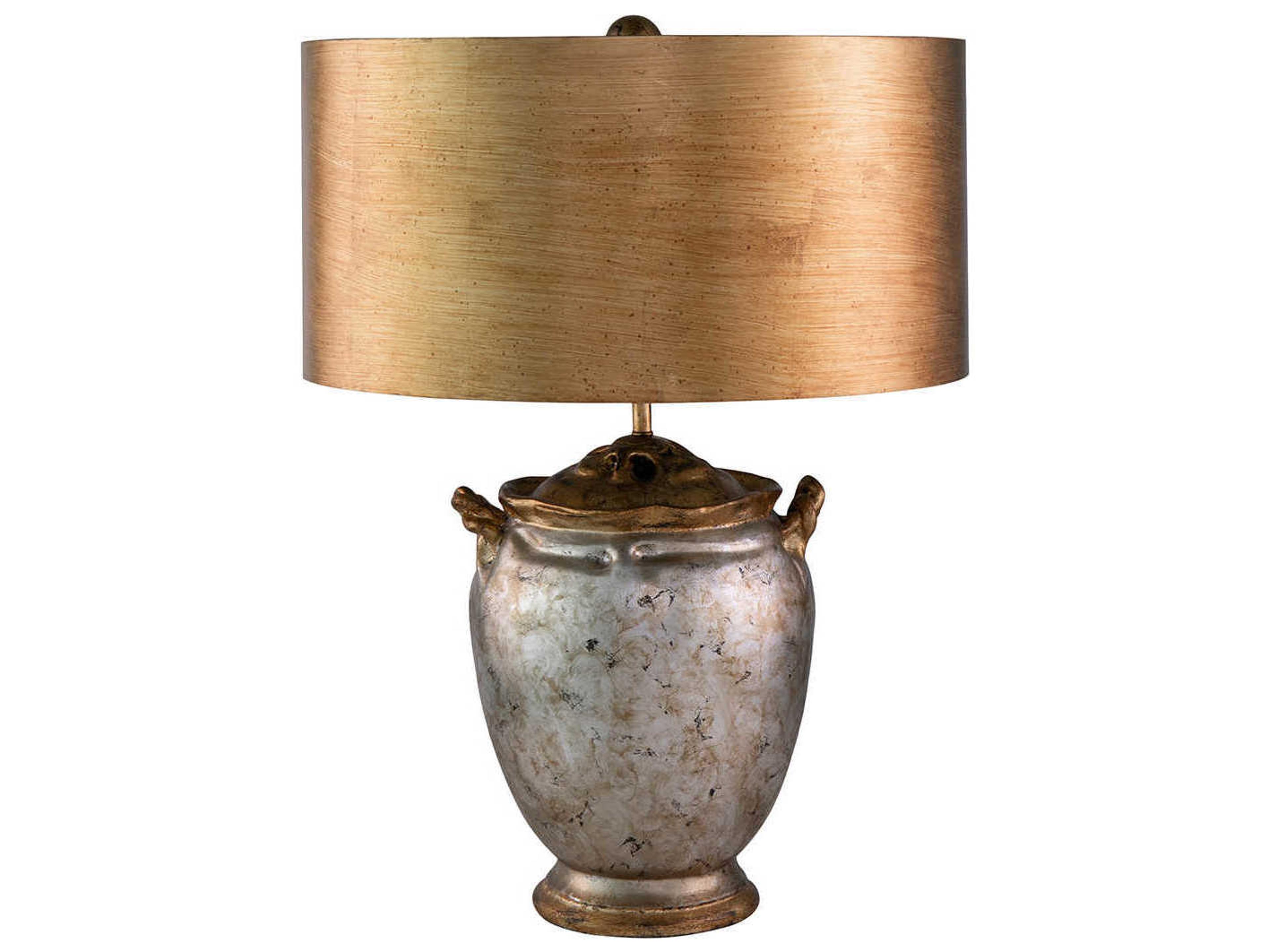 Lucas McKearn Antique Silver Gold Table Lamp