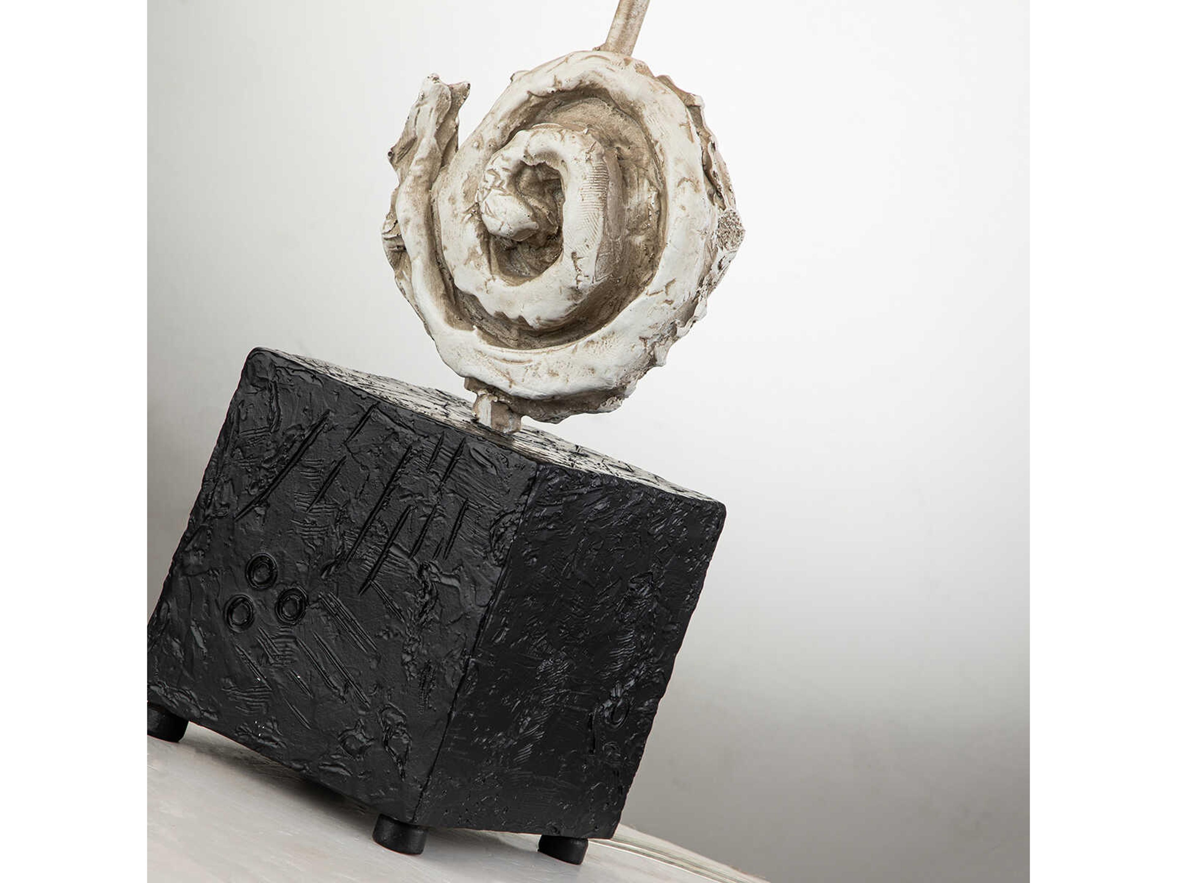 Lucas McKearn Swirl Bone White Paper Buffet Lamp