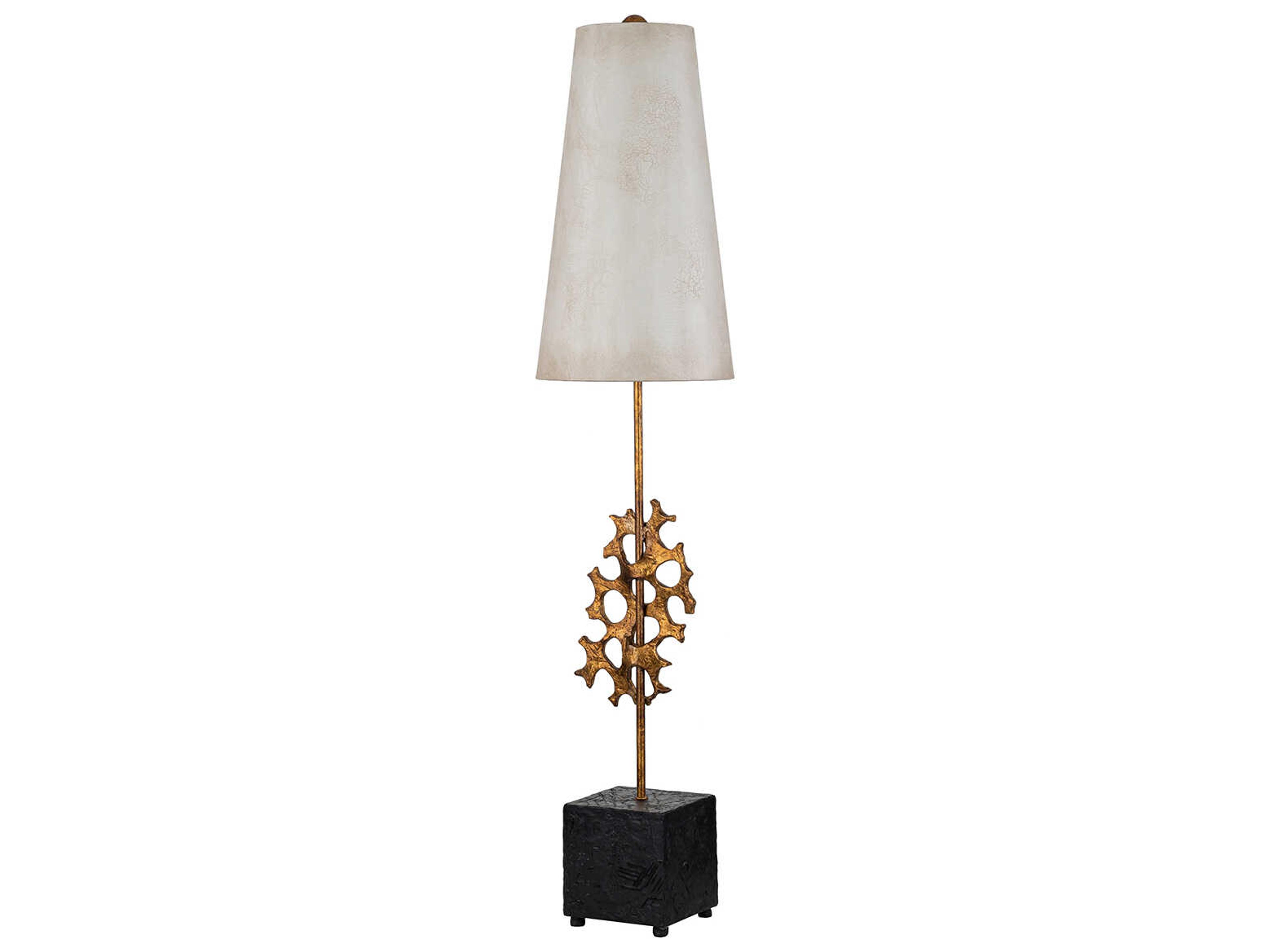 Lucas McKearn Coral Gold White Paper Buffet Lamp