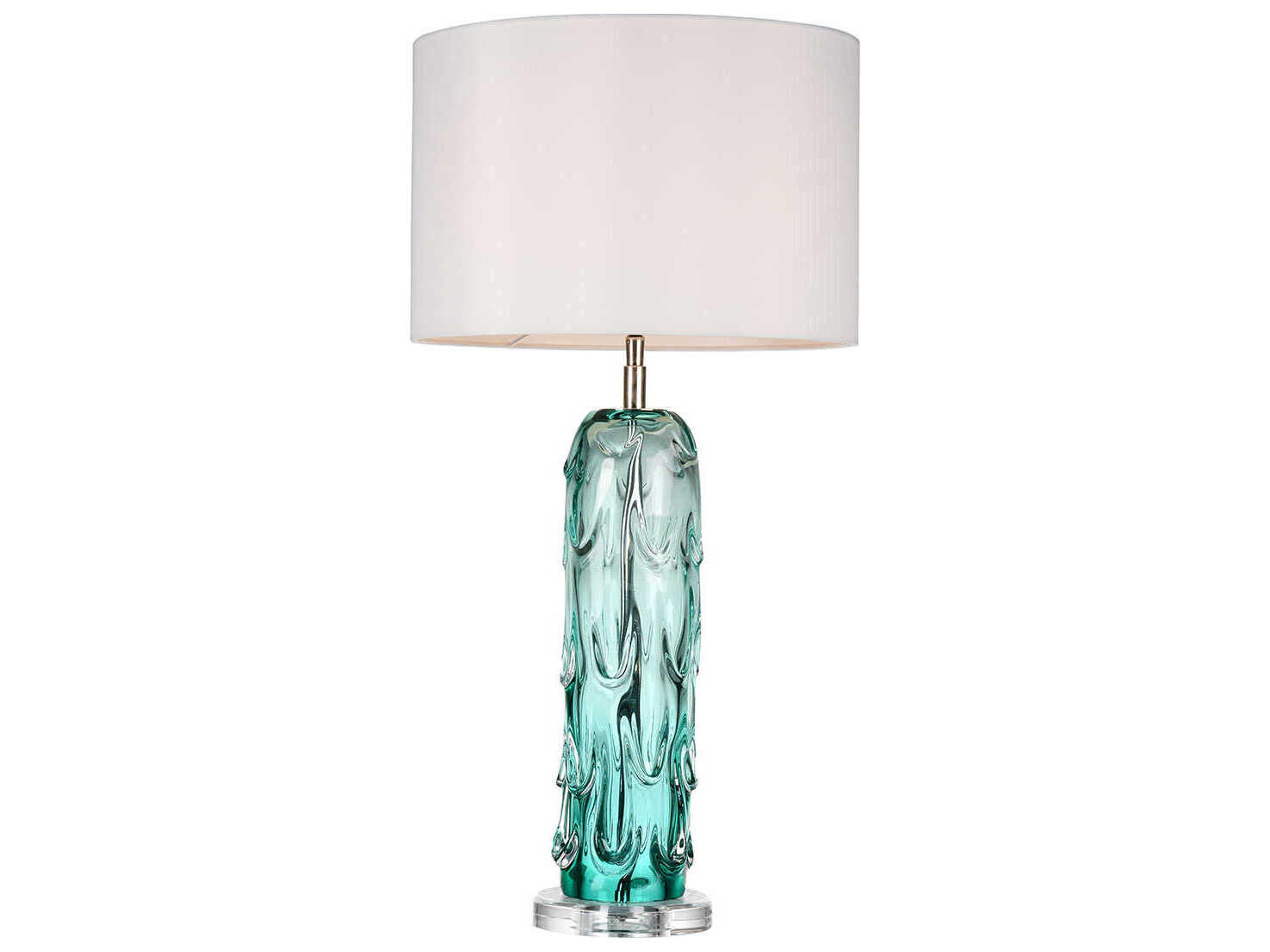 Ponchatrain Clear Blue Glass Buffet Lamp