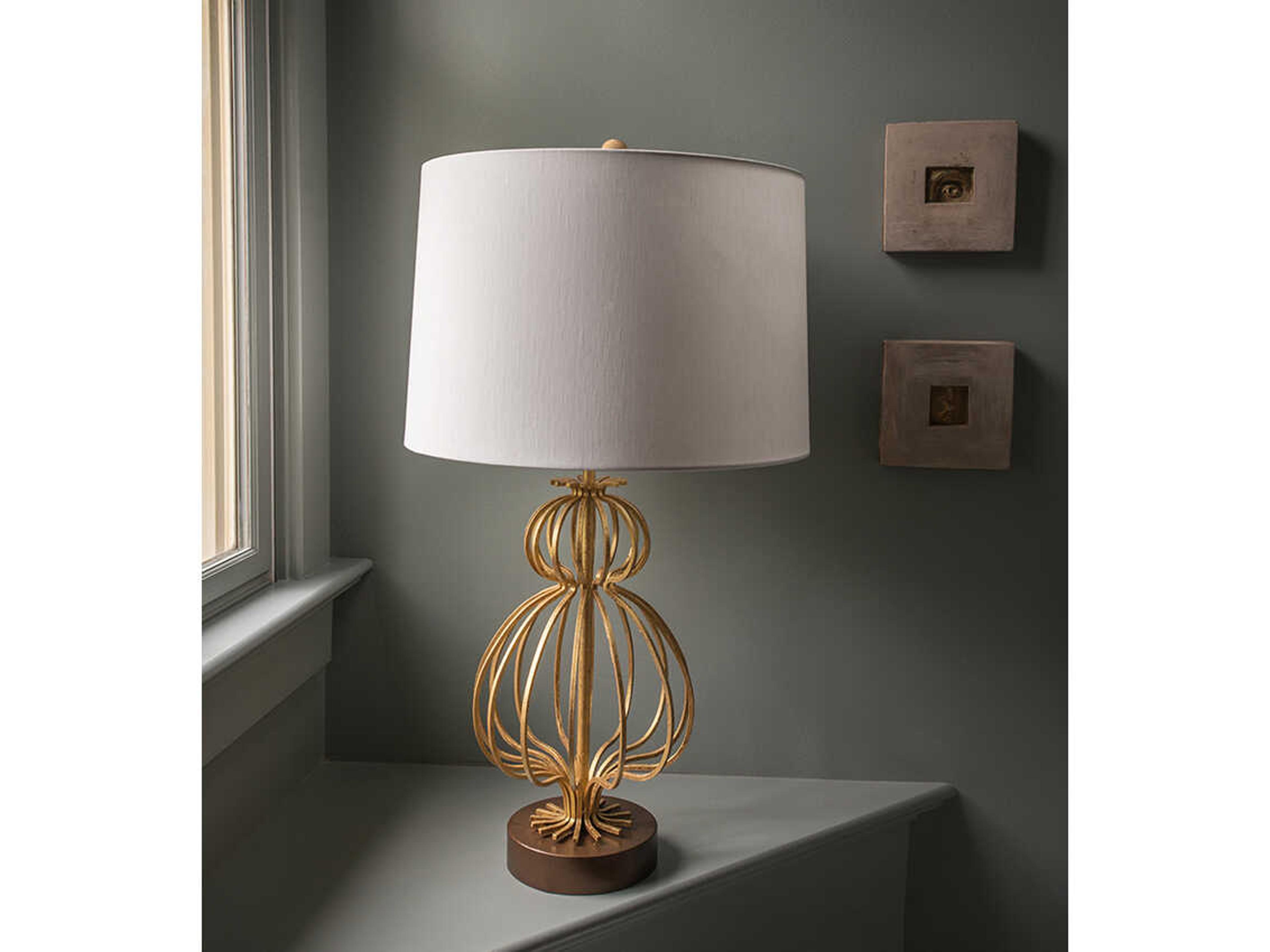 Lucas McKearn Lafitte Glazed Gilt Aged Gold Buffet Lamp