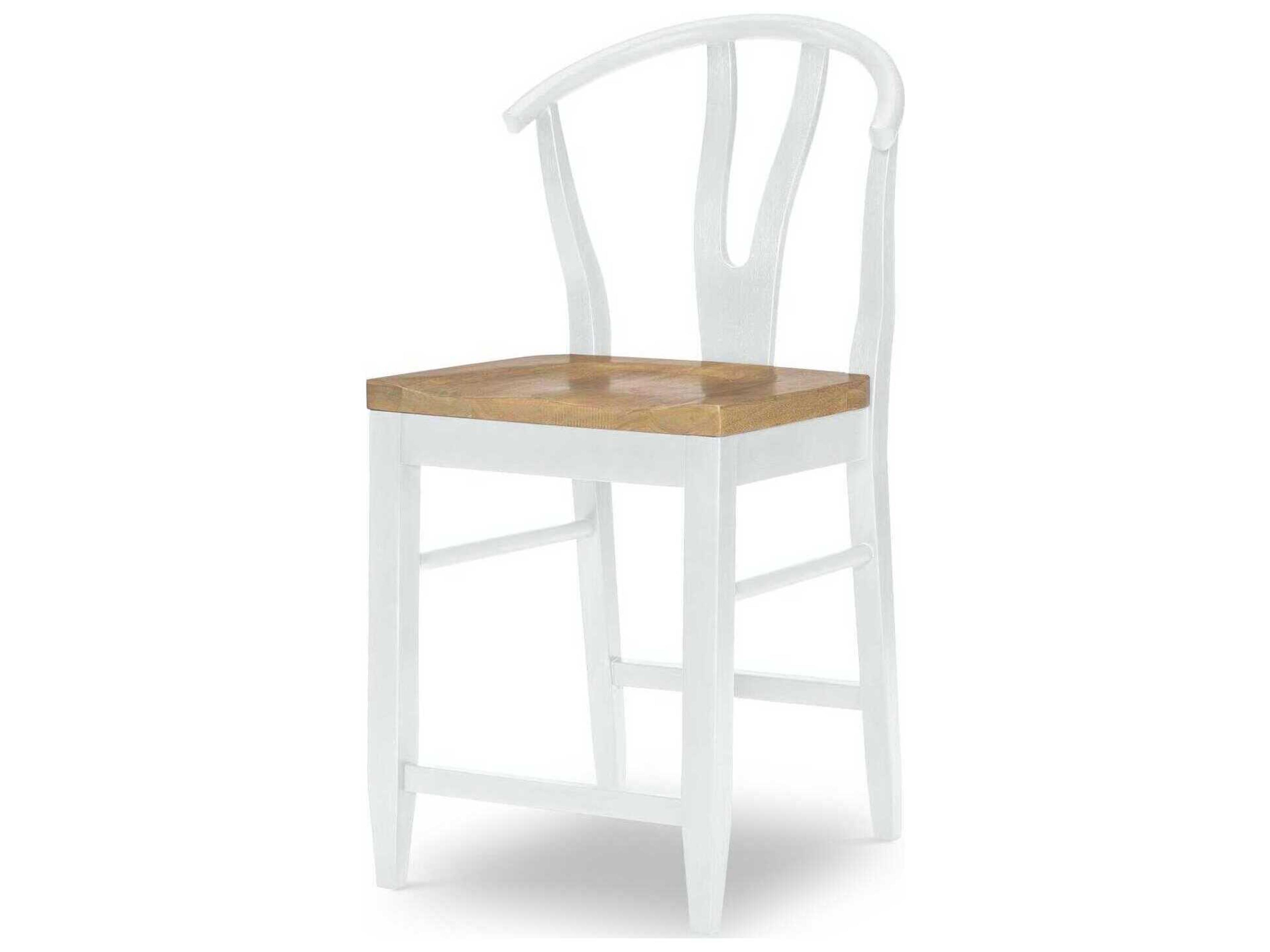 Franklin White Oak Wood Counter Stool