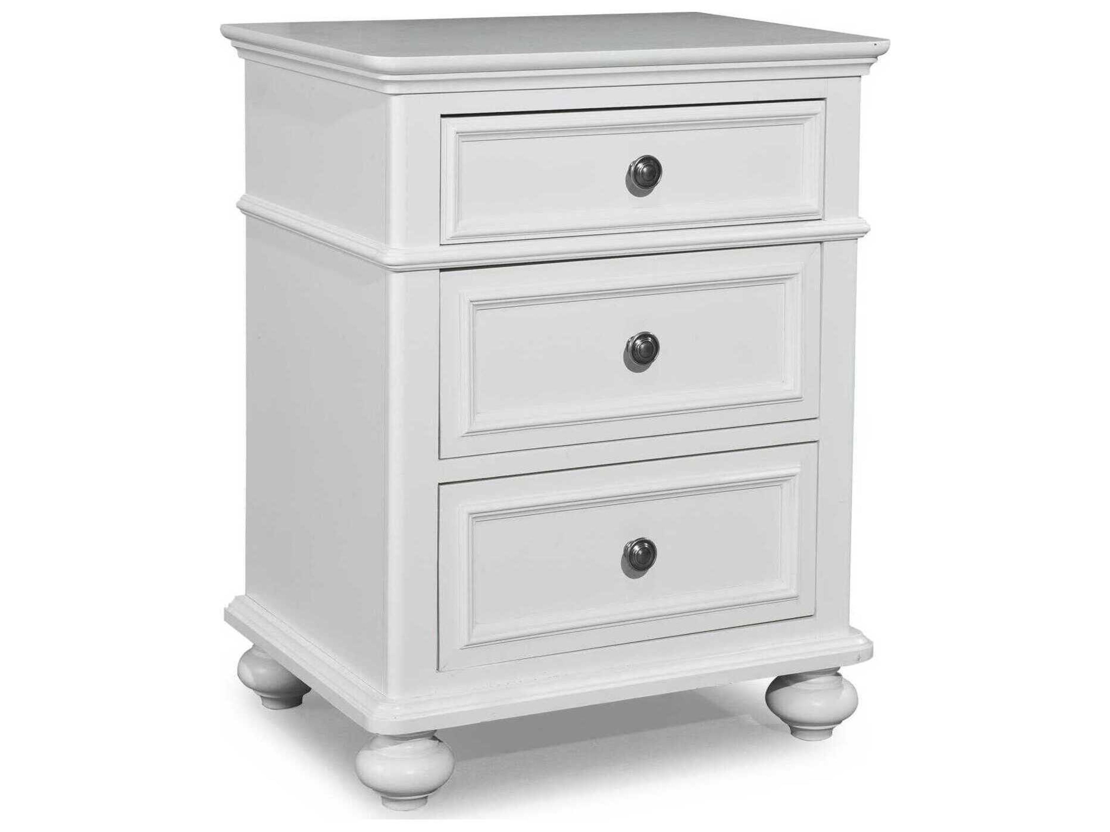 Madison 3-Drawers Birch Wood Nightstand