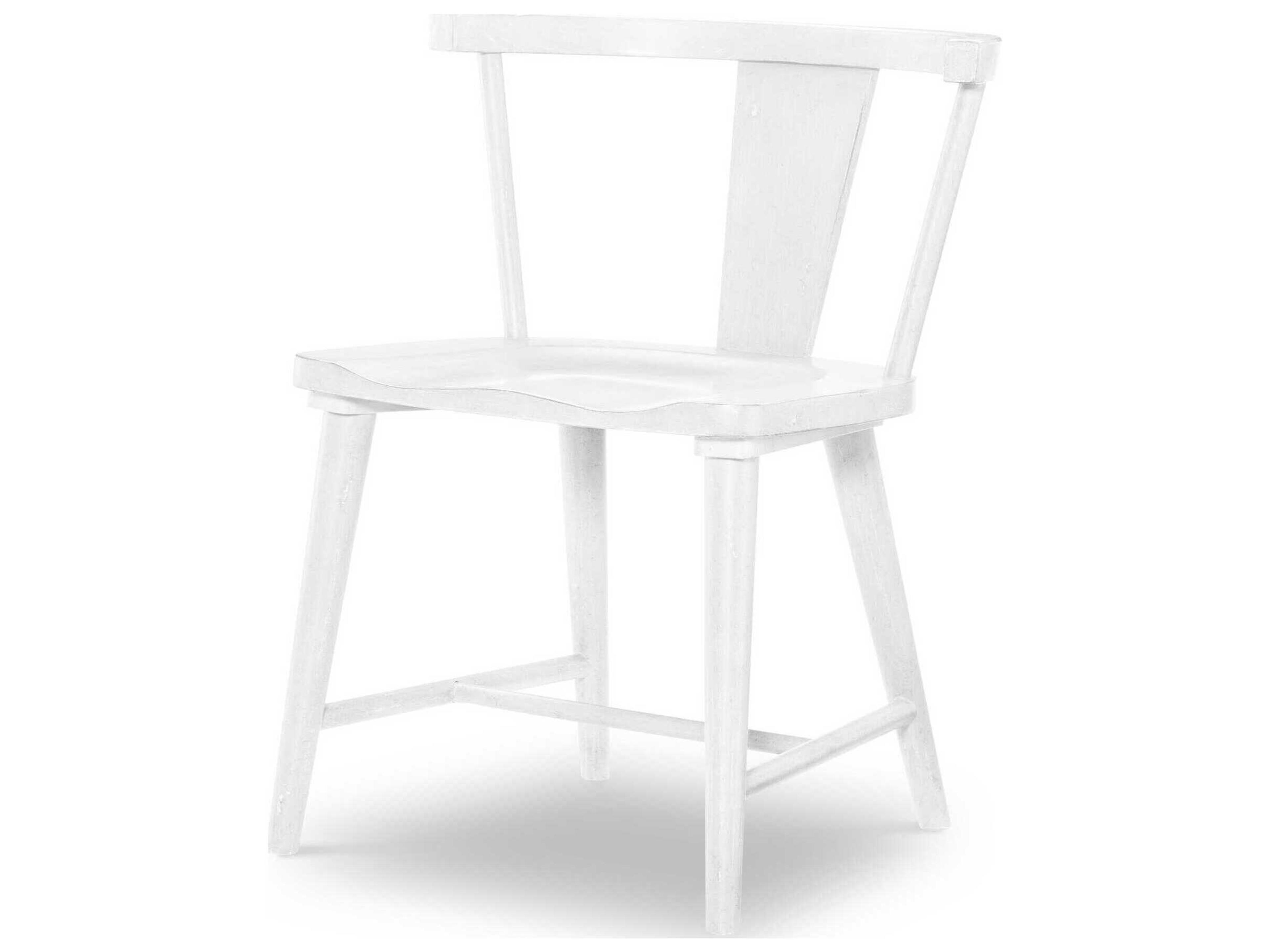 Xxxs And Ooos Birch Wood White Armless Dining Chair