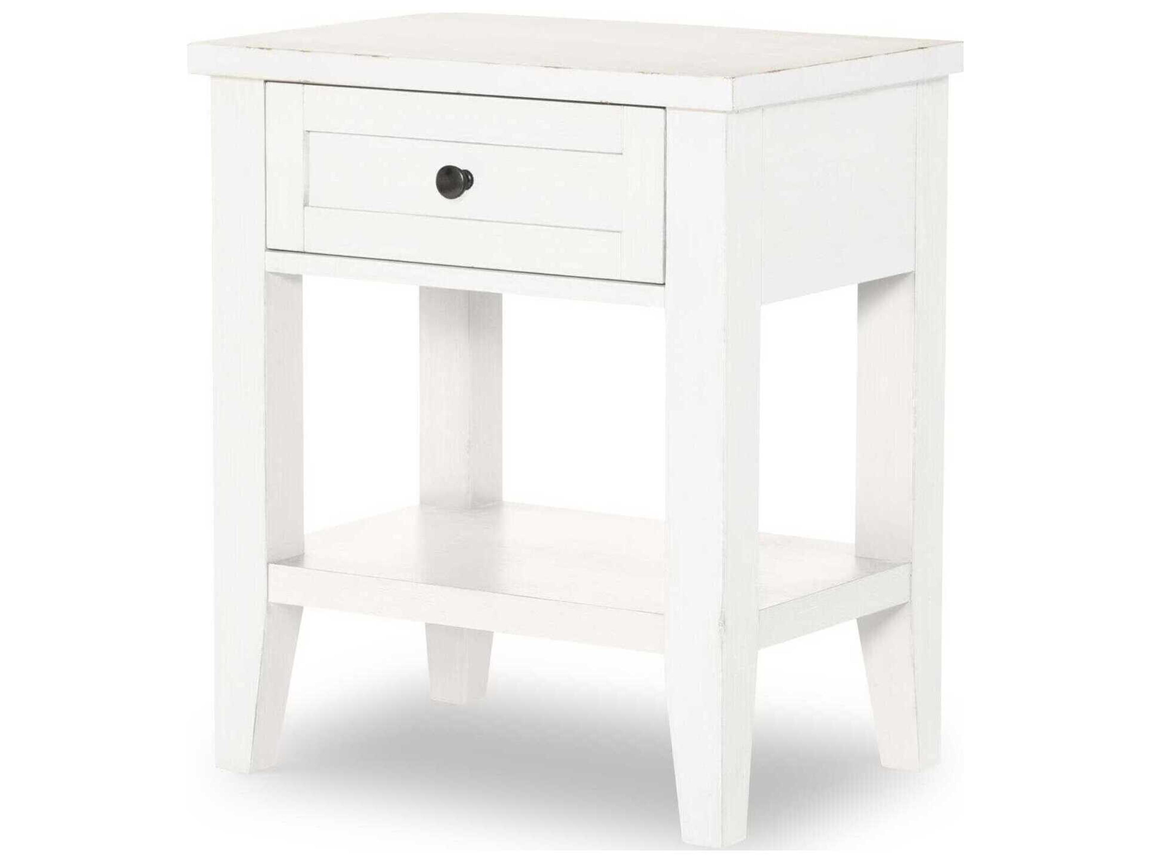 Xxxs And Ooos 1-Drawer White Birch Wood Nightstand