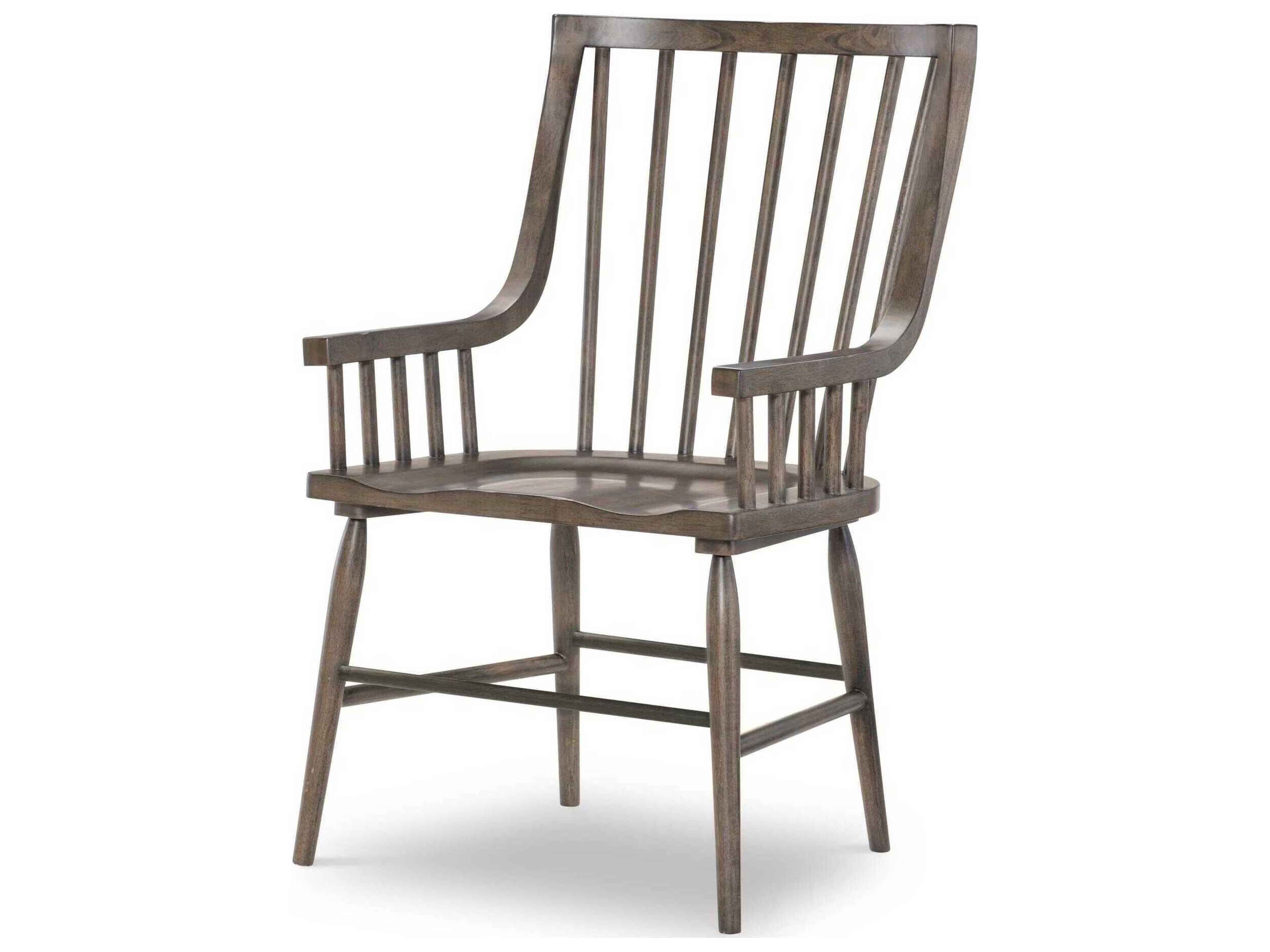 Xxxs And Ooos Hardwood Brown Arm Dining Chair