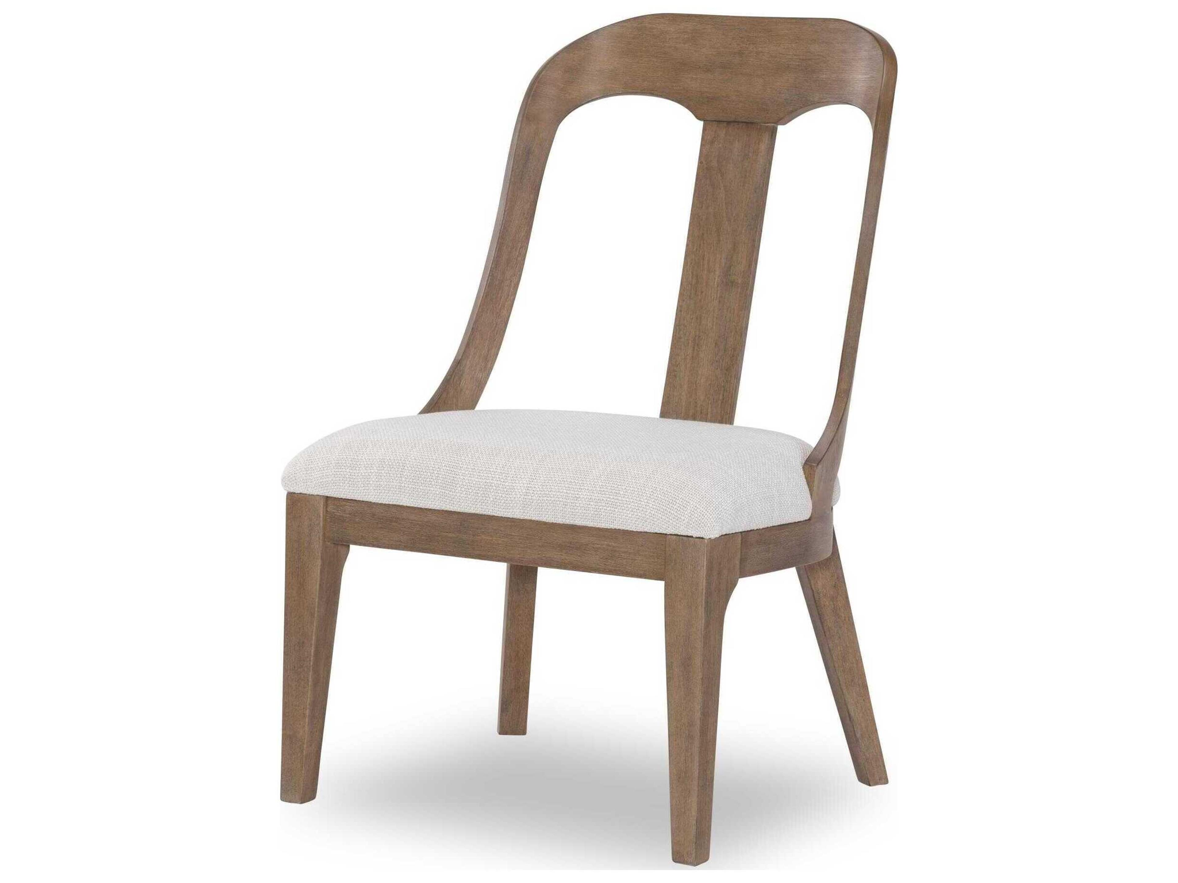 Harmony Hardwood Brown Upholstered Armless Dining Chair