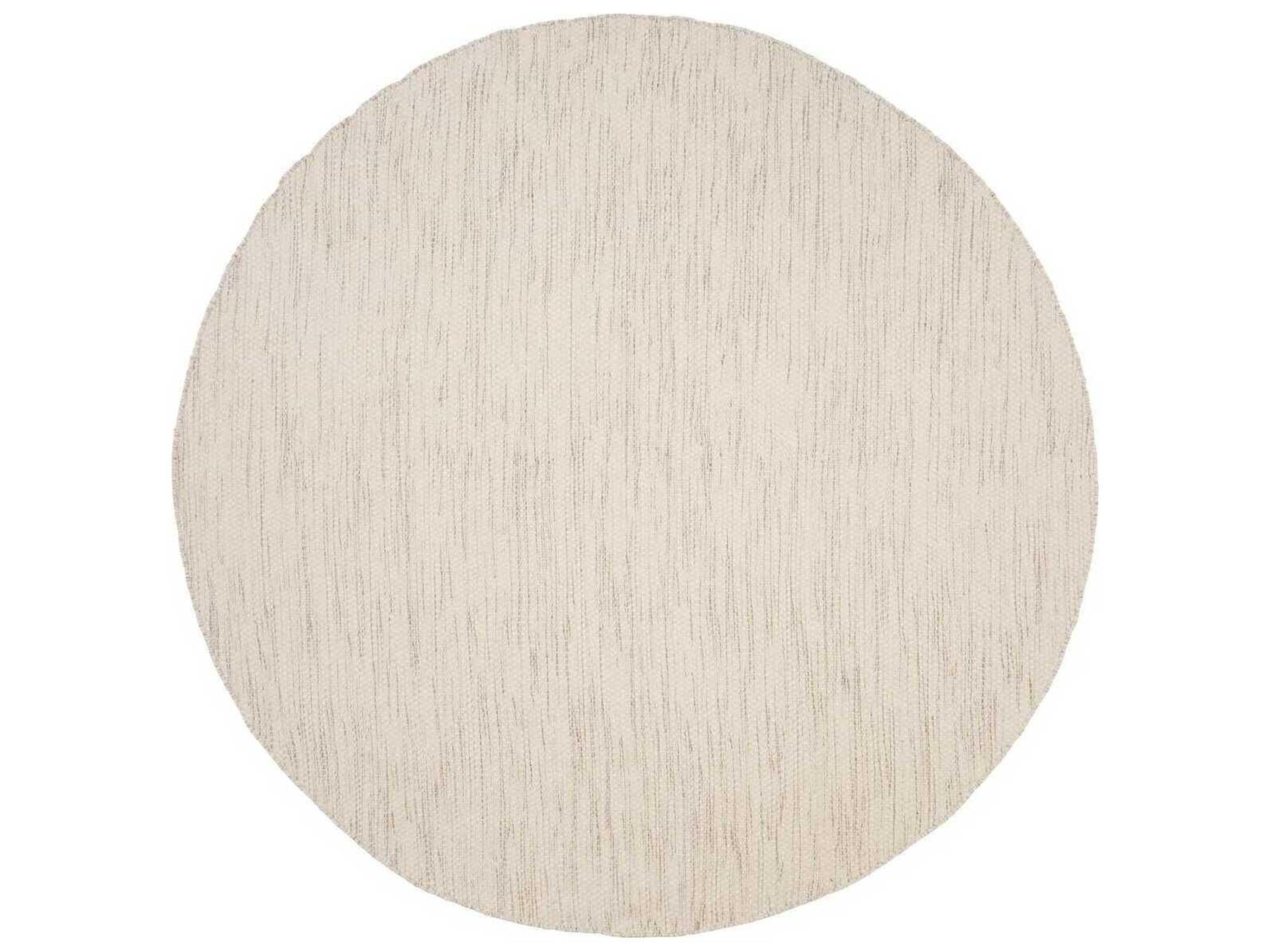 Asko Round Rug Off White Hand Woven
