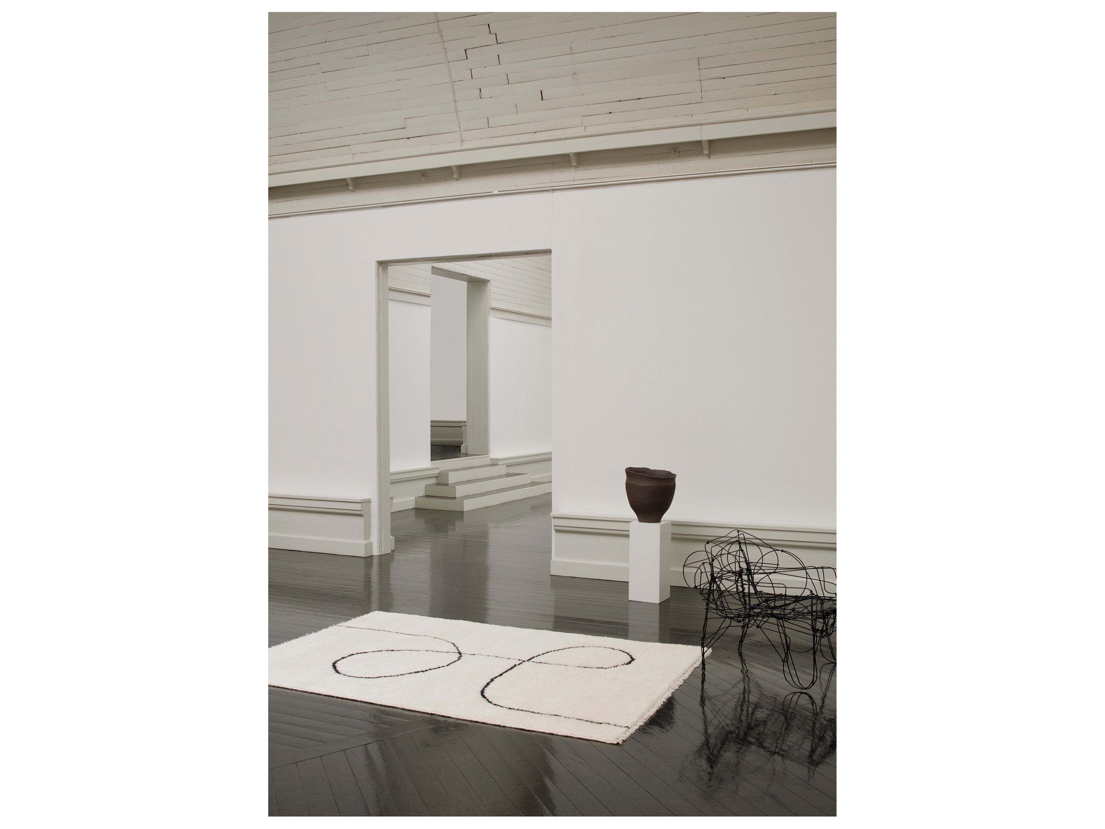 Linie Design Abstract Black Area Rug