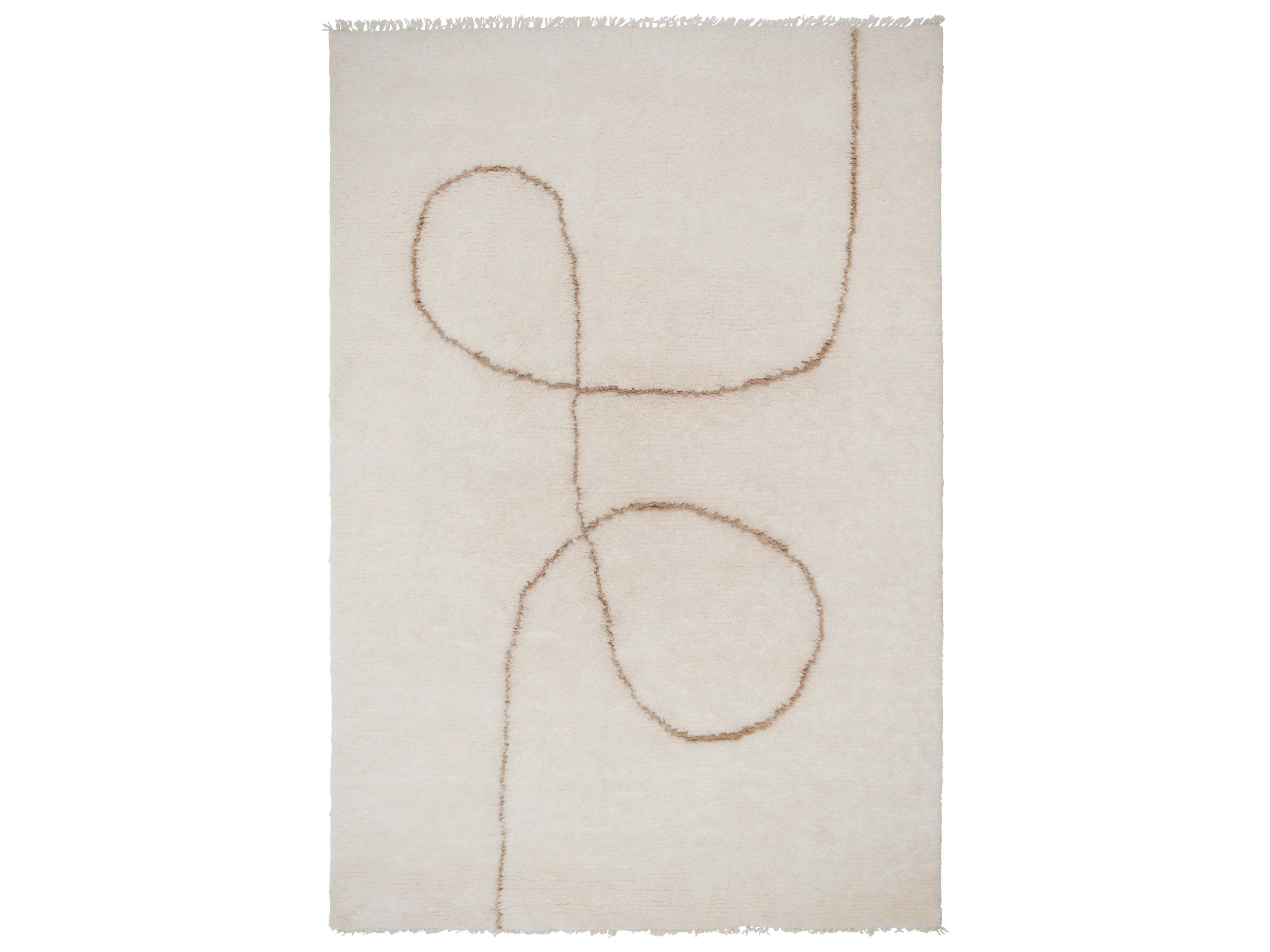 Abstract Camel Area Rug