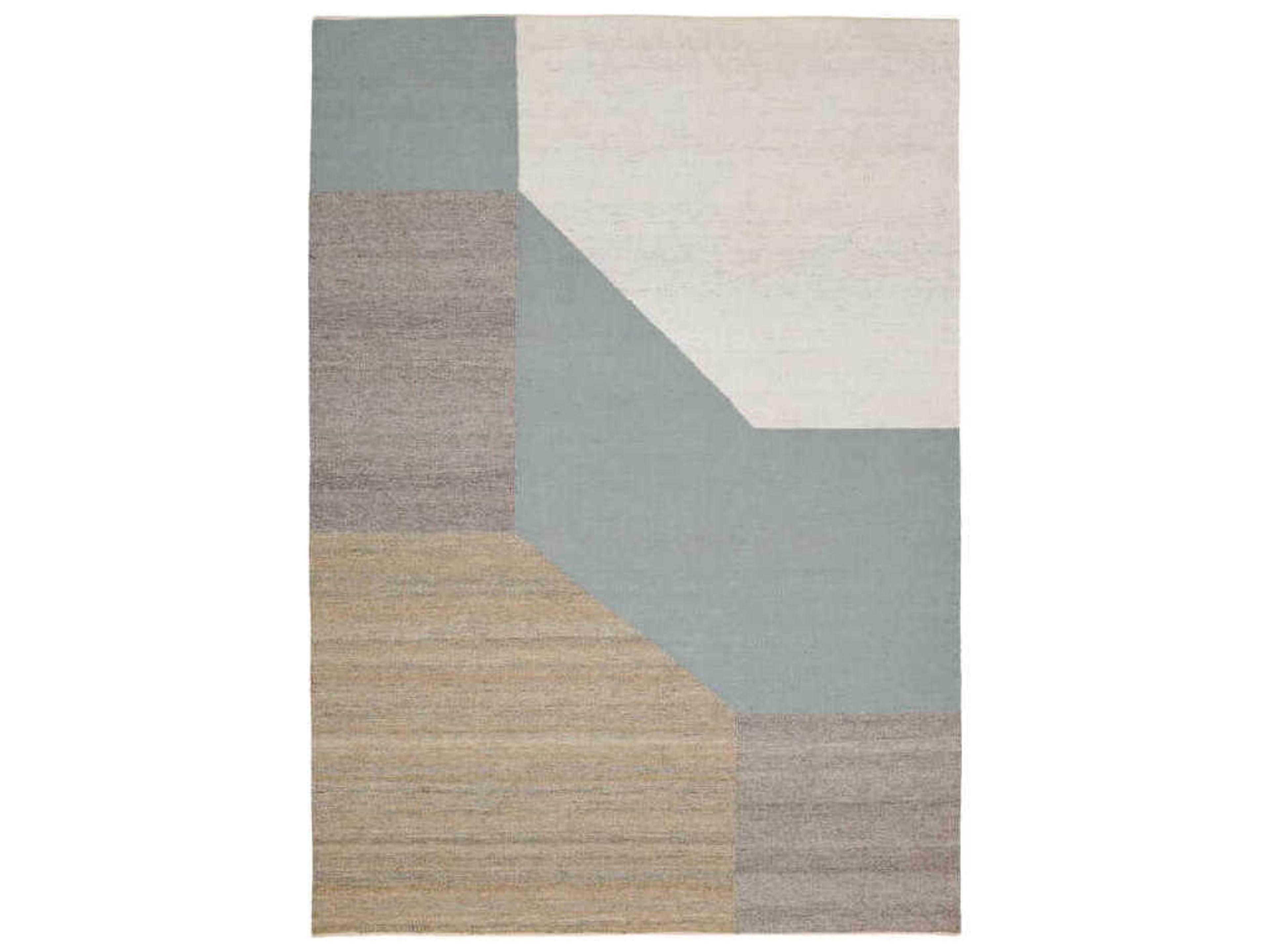 Blocchi Aqua Hand Woven Modern Rug