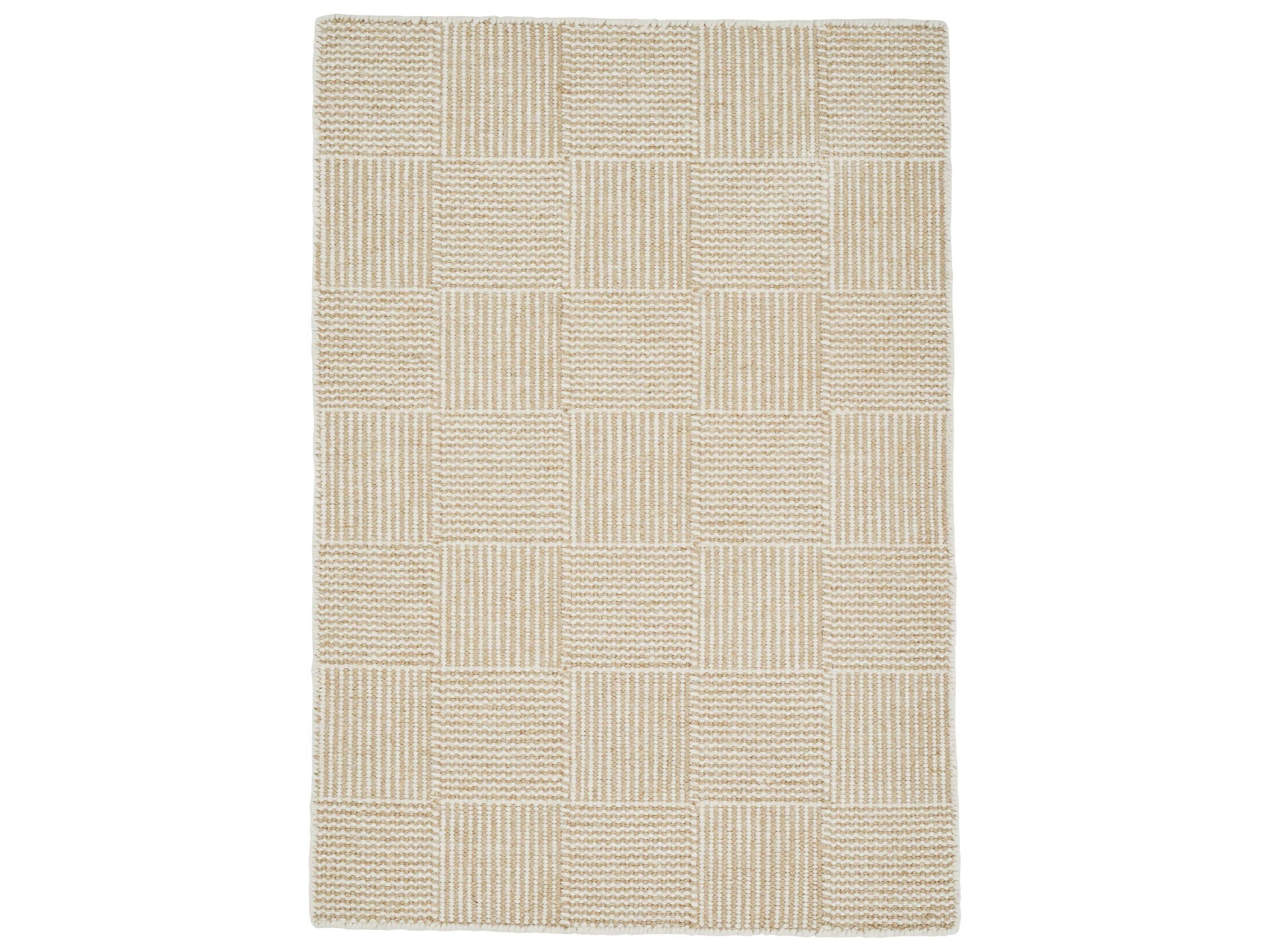 Geometric White Area Rug