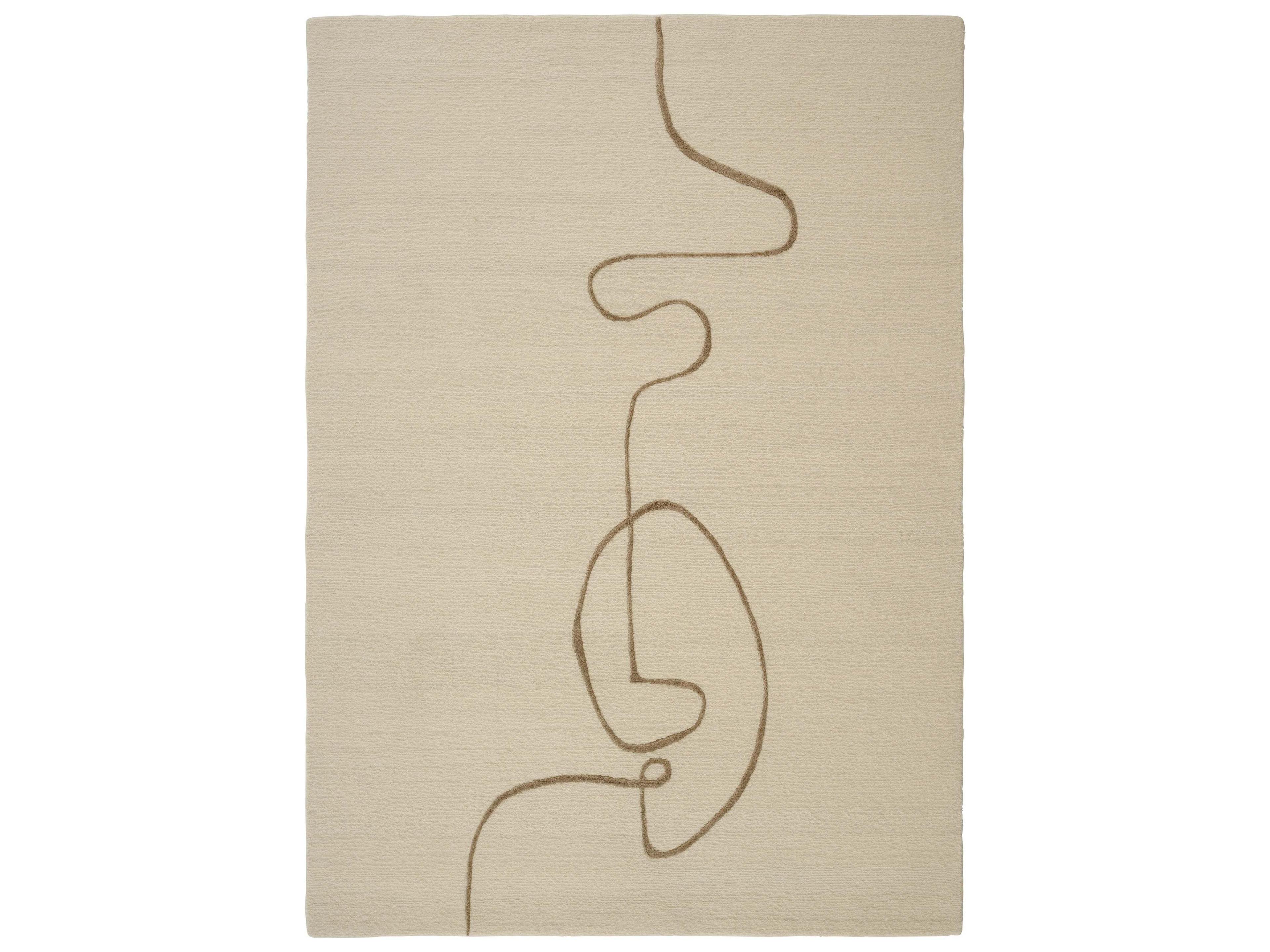 Abstract Ivory Area Rug