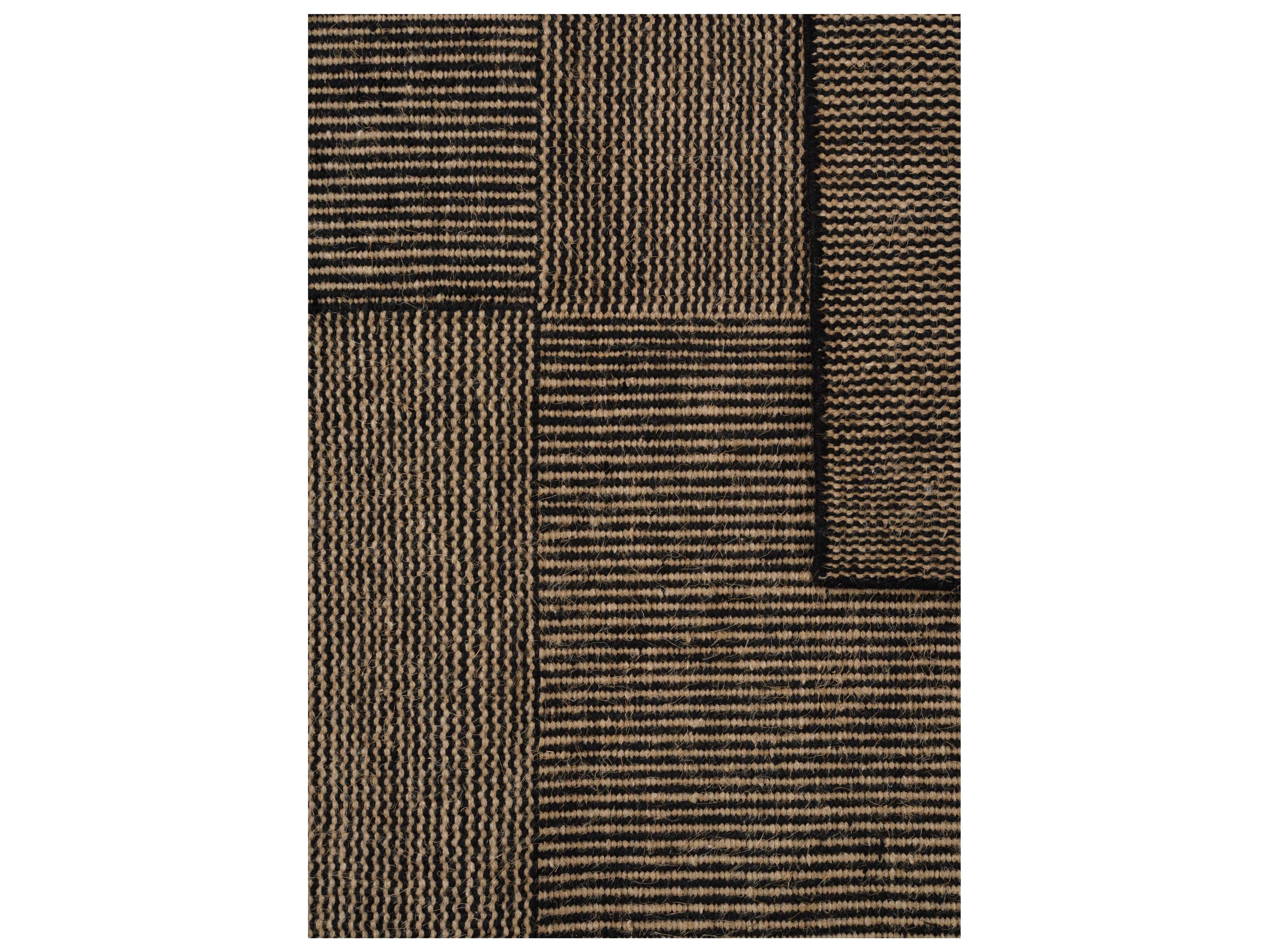 Linie Design Geometric Black Area Rug