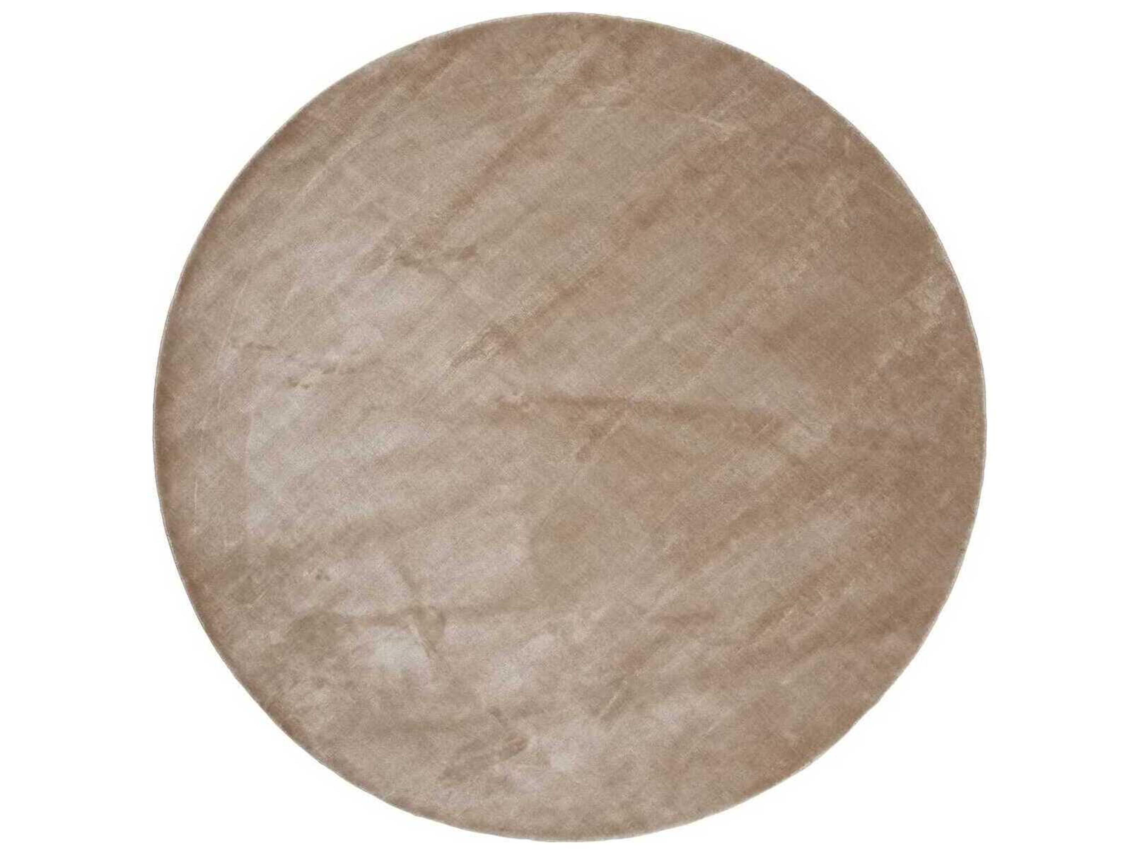 Lucens Round Rug Natural Hand-Loomed Viscose