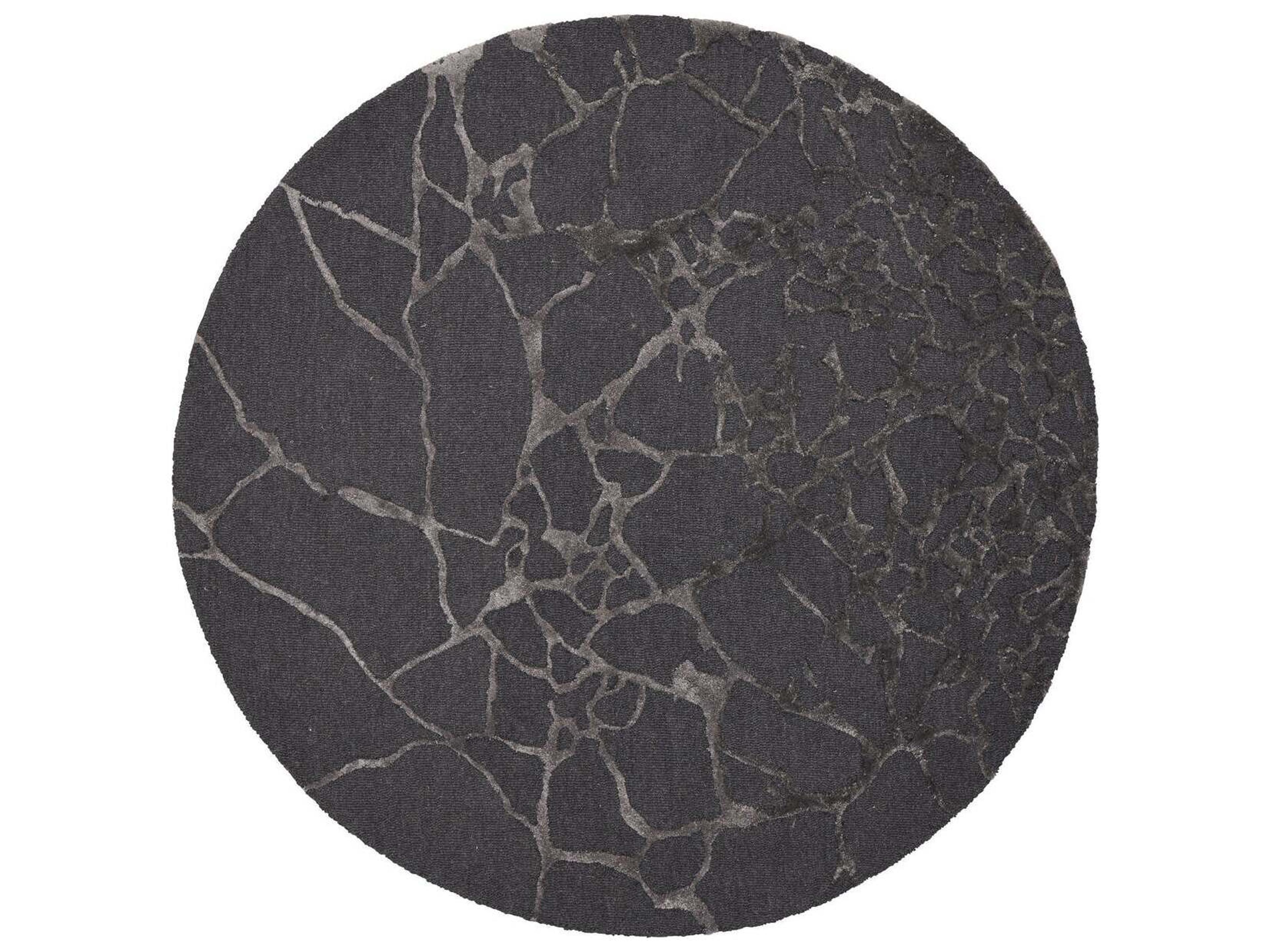 Abstract Charcoal Area Rug