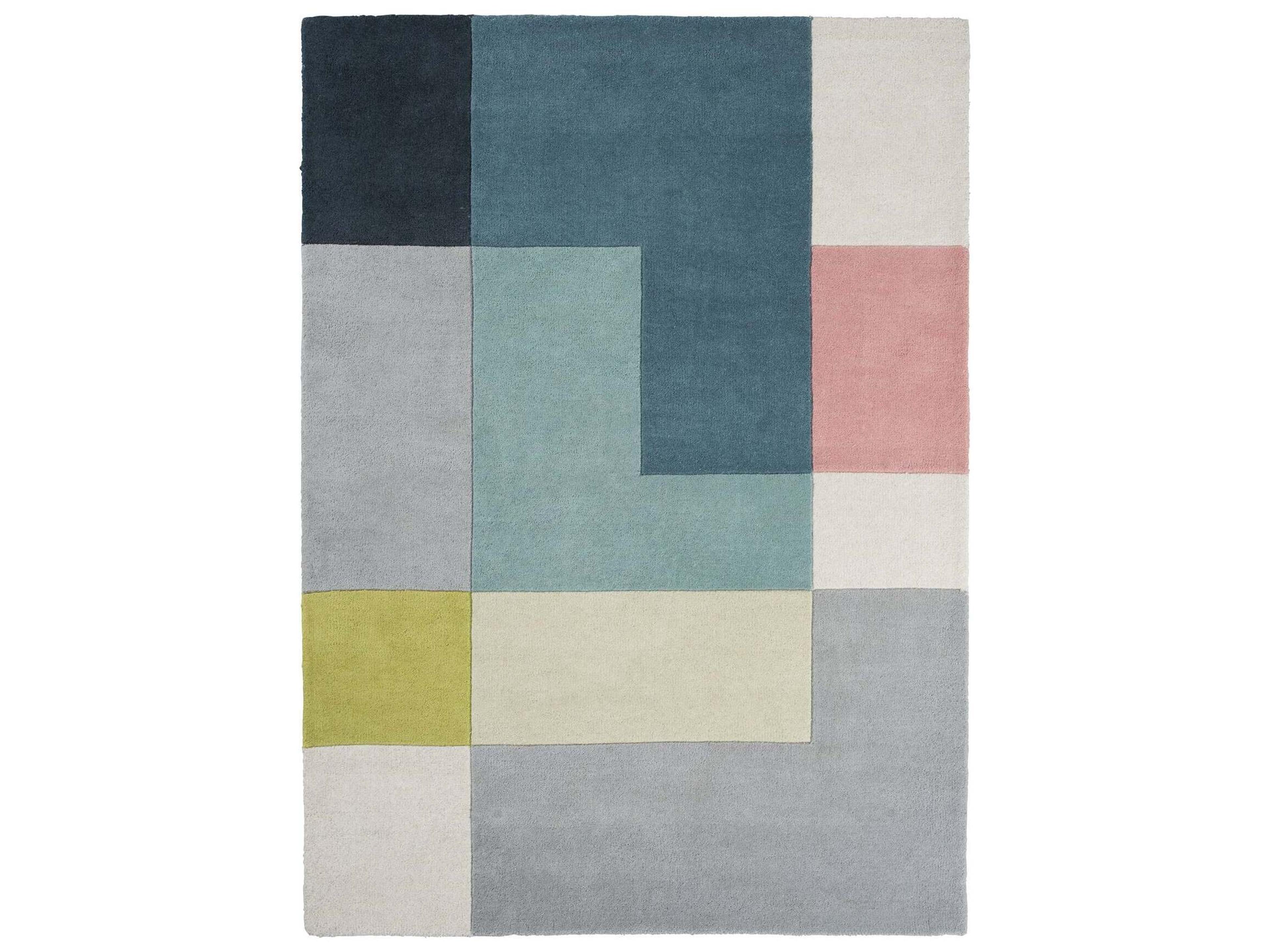 Geometric Lime Area Rug