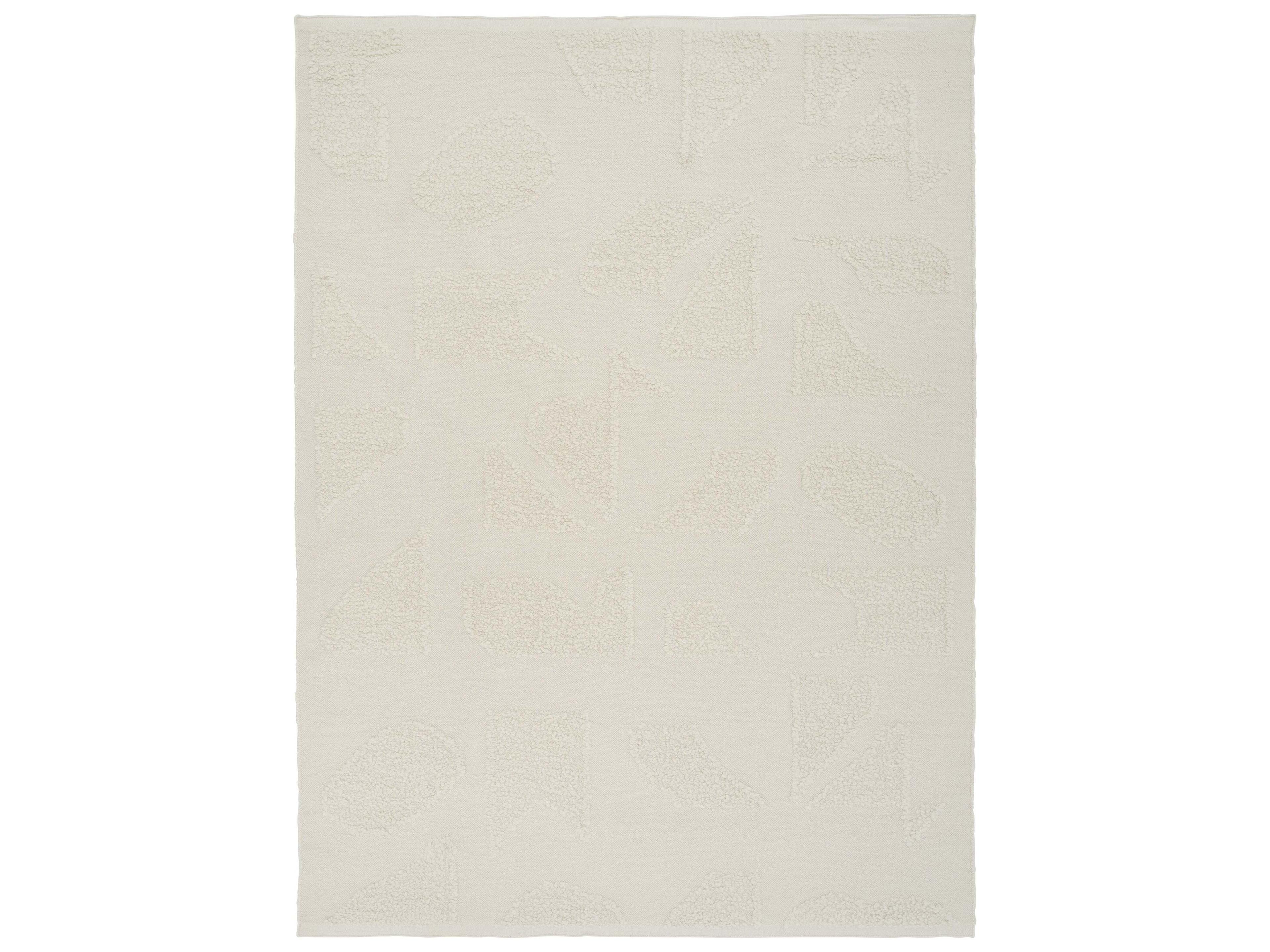 Abstract White Area Rug