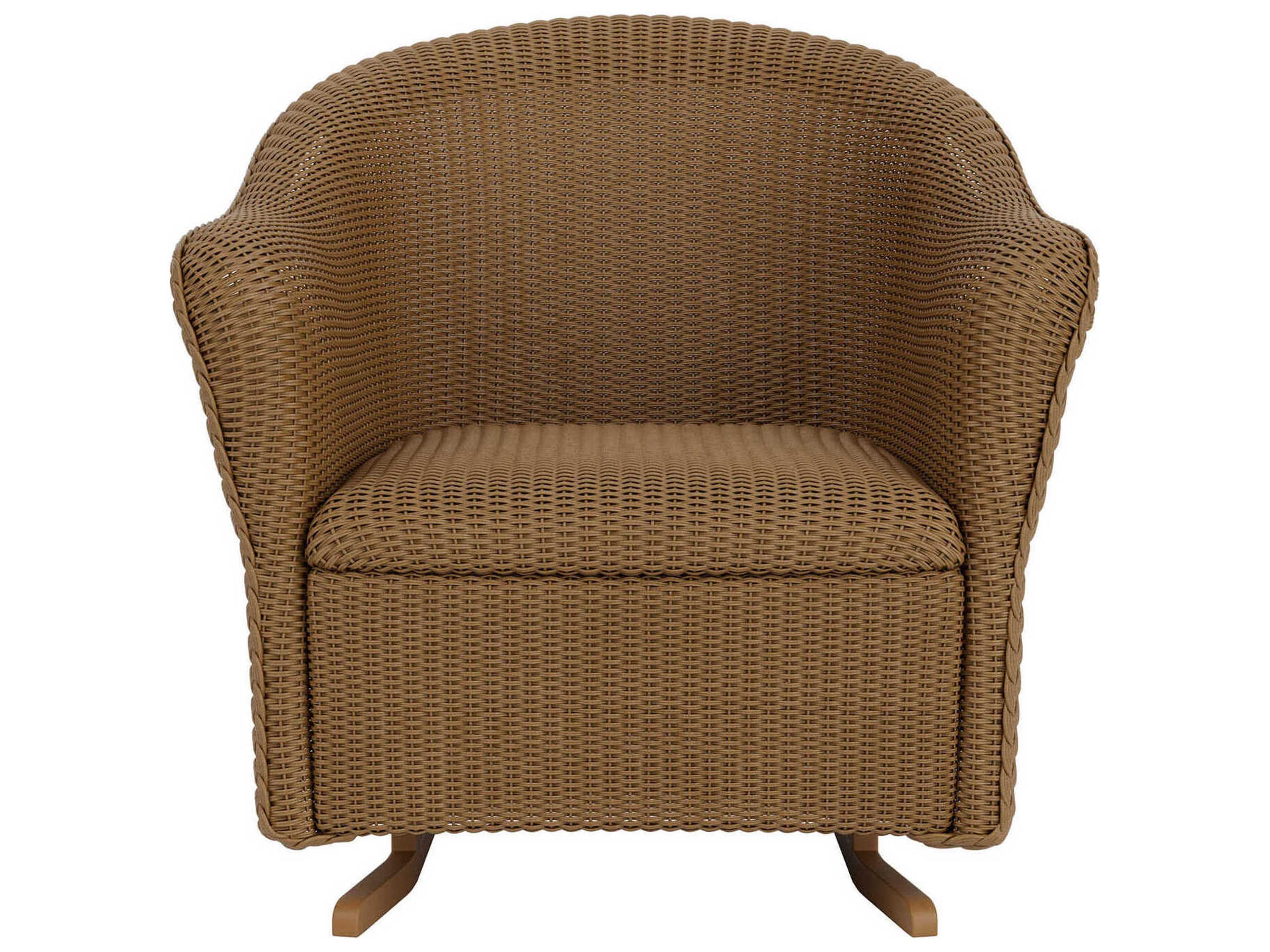 Lloyd Flanders Reflections Wicker Spring Rocker Patio Lounge Chair with Padded Seat