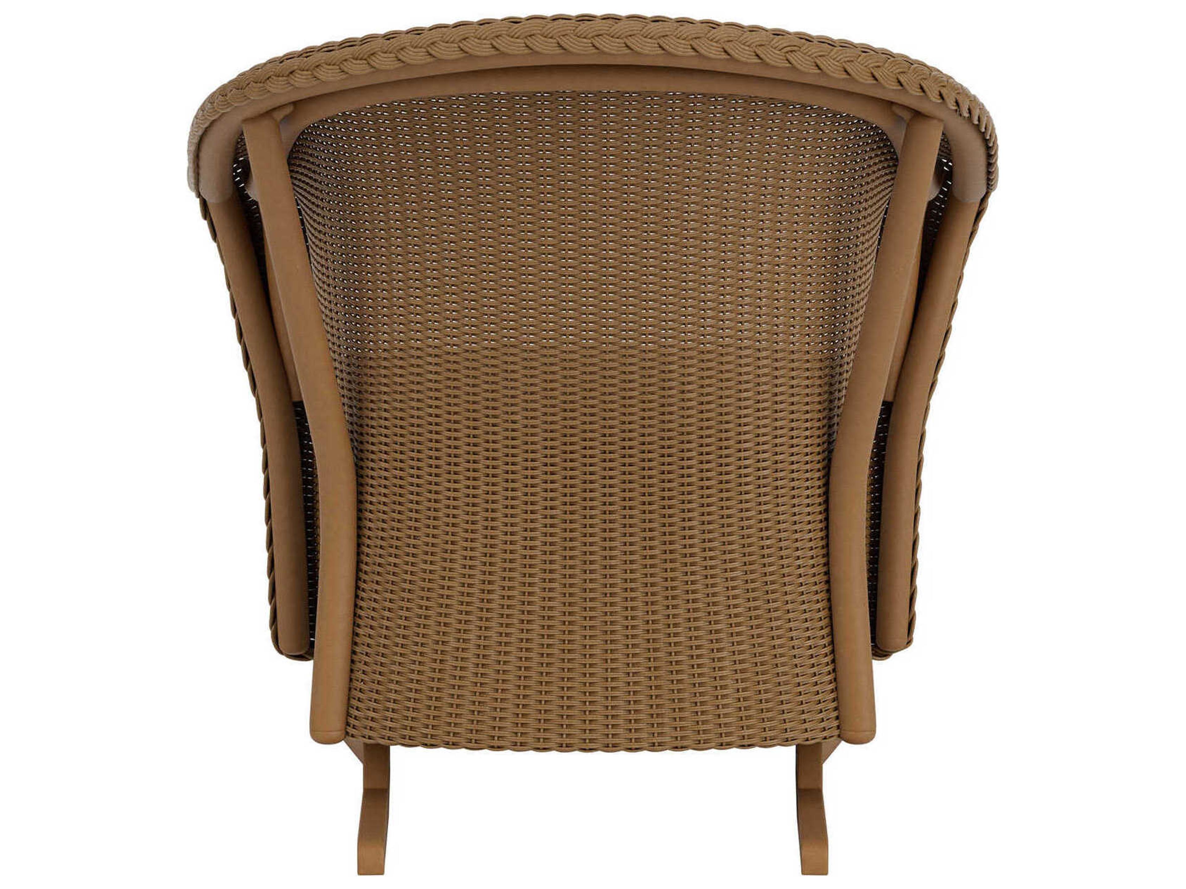 Lloyd Flanders Reflections Wicker Spring Rocker Patio Lounge Chair with Padded Seat