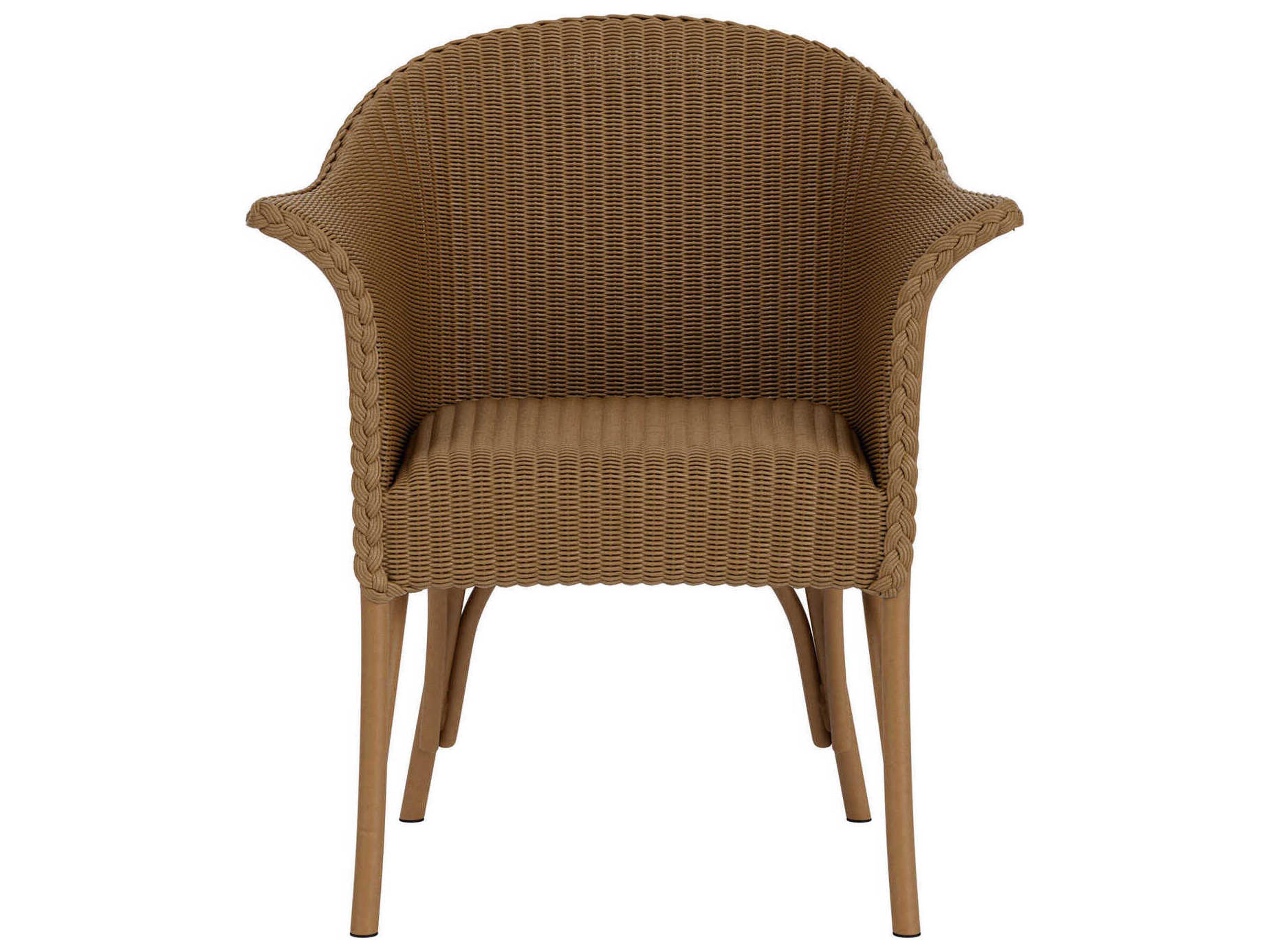 Lloyd Flanders All Seasons Wicker Dining Armchair with Padded Seat
