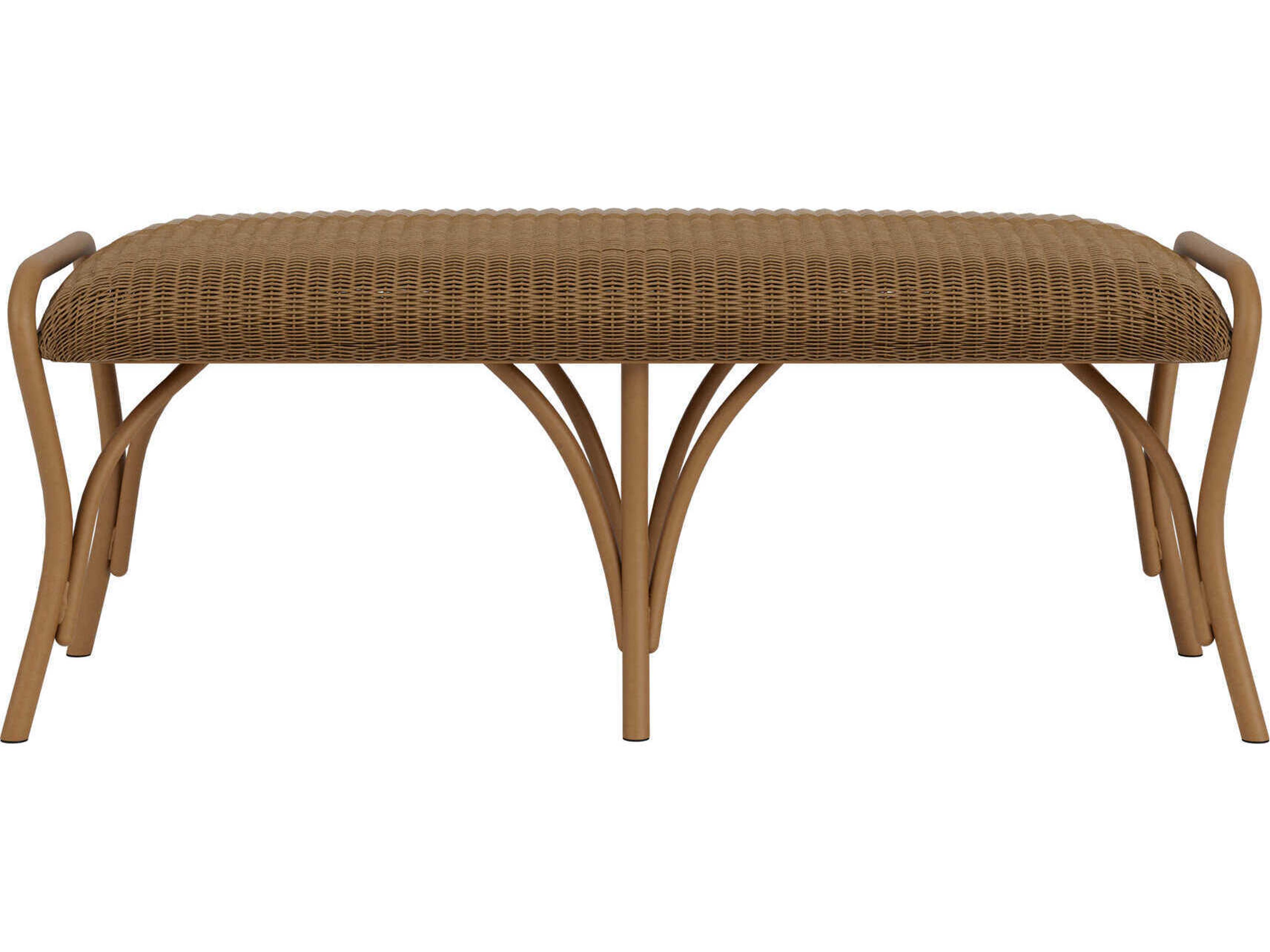 Lloyd Flanders All Seasons Large Patio Ottoman with Padded Seat