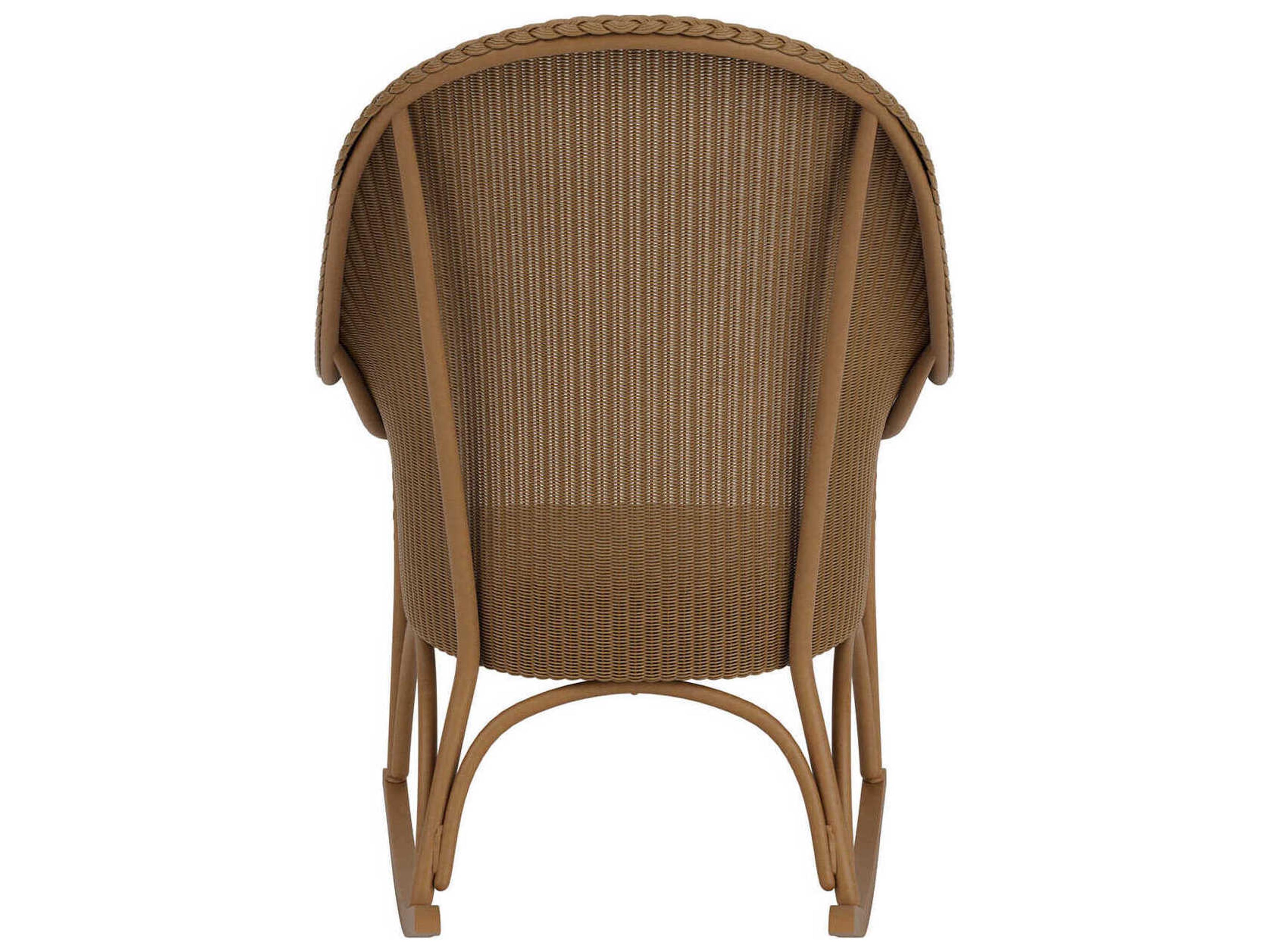 Lloyd Flanders All Seasons Wicker High Back Porch Outdoor Rocker with Padded Seat
