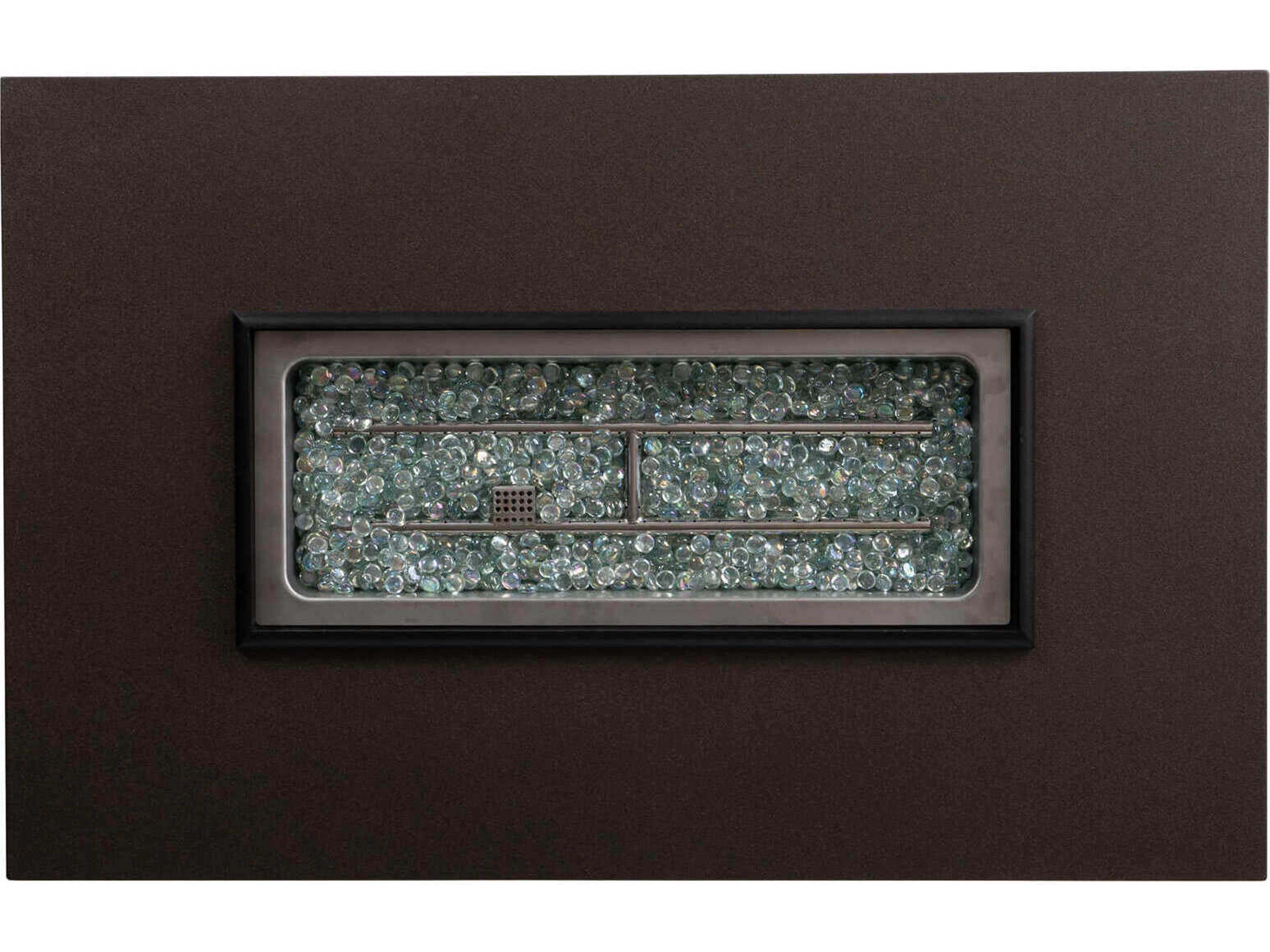 Lloyd Flanders Frontier Aluminum Rectangular Patio Fire Pit Table